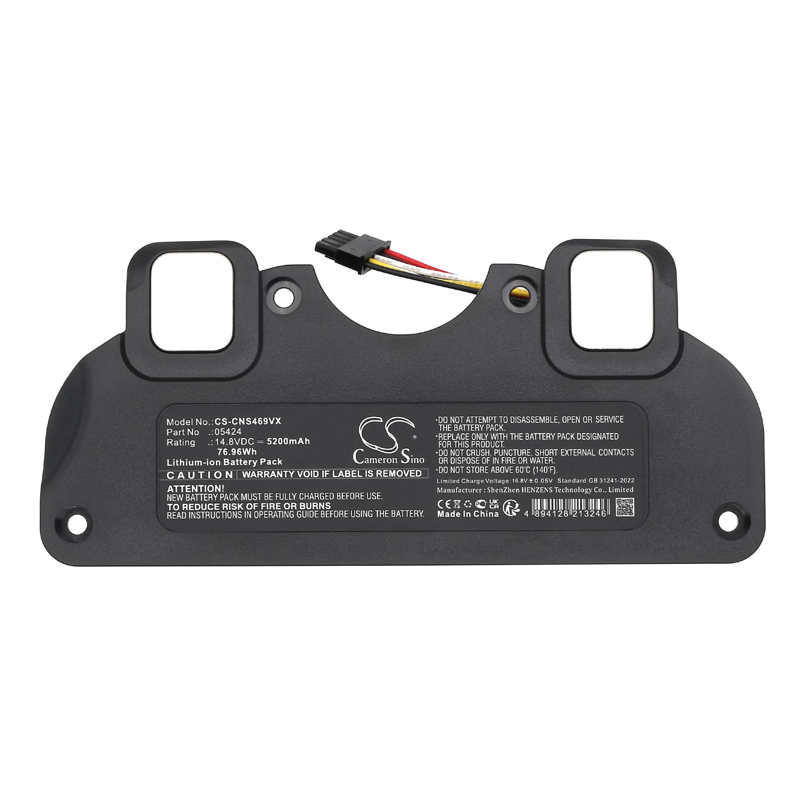 14.8V, Li-ion, 5200mAh, Battery fits Cecotec Conga 4090, Conga 4490, 76.96Wh Vacuum Cameron Sino Technology Limited