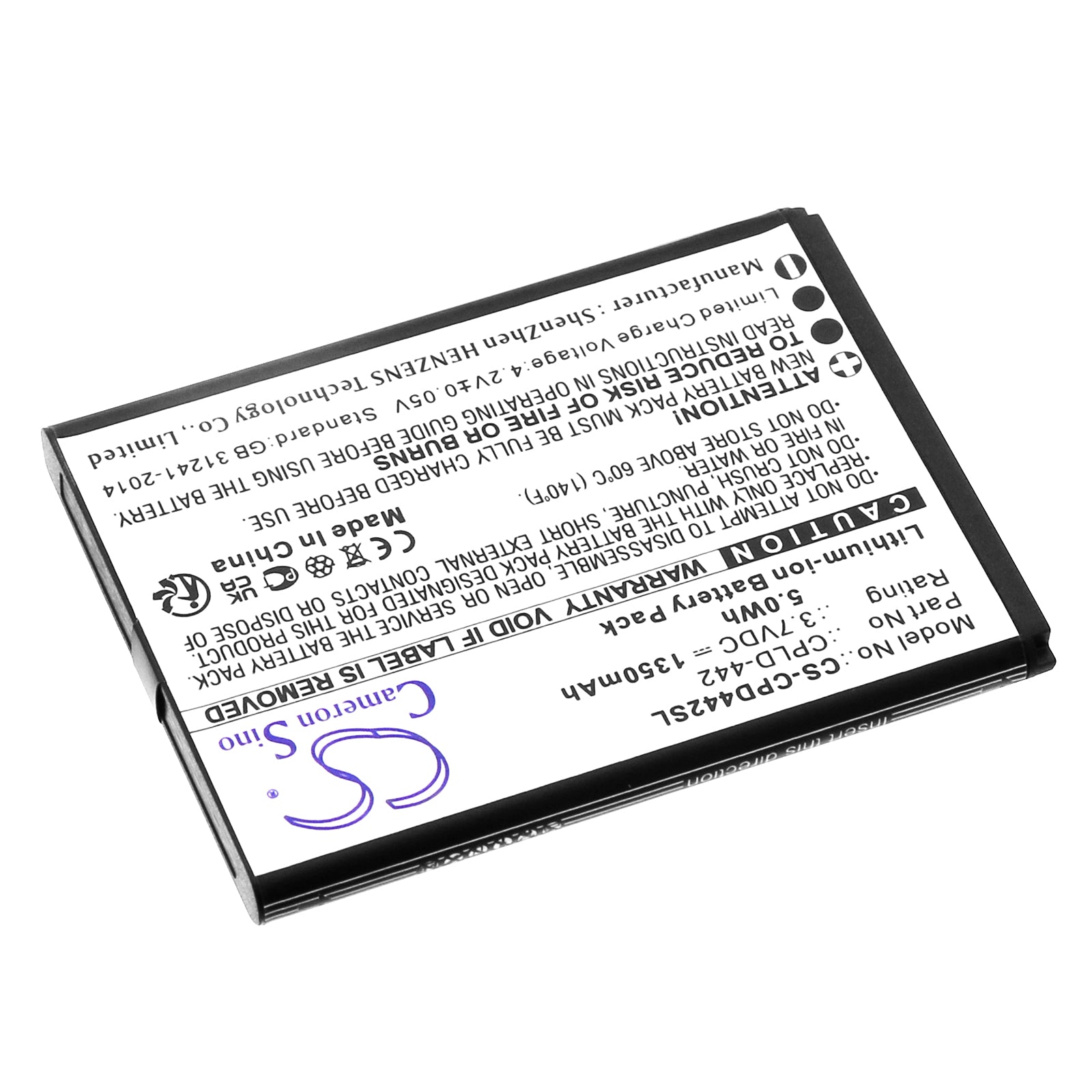 Li-ion, Mobile, SmartPhone Battery fits Coolpad Belleza, Cp3321, 3.7V, 1350mAh Mobile, SmartPhone Cameron Sino Technology Limited