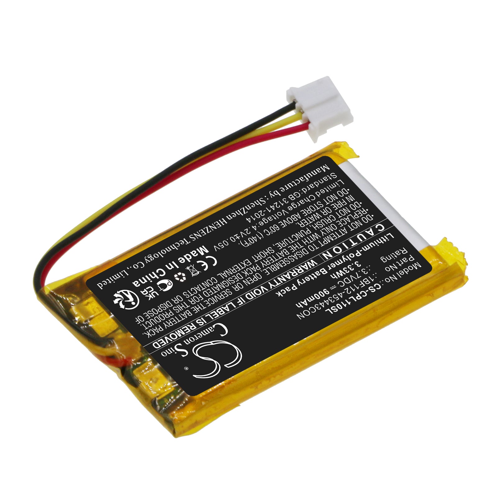 Li-Polymer, GPS, Navigator Battery fits Calamp Lmu-1100, Lmu-1200, 3.7V, 900mAh GPS, Navigator Cameron Sino Technology Limited