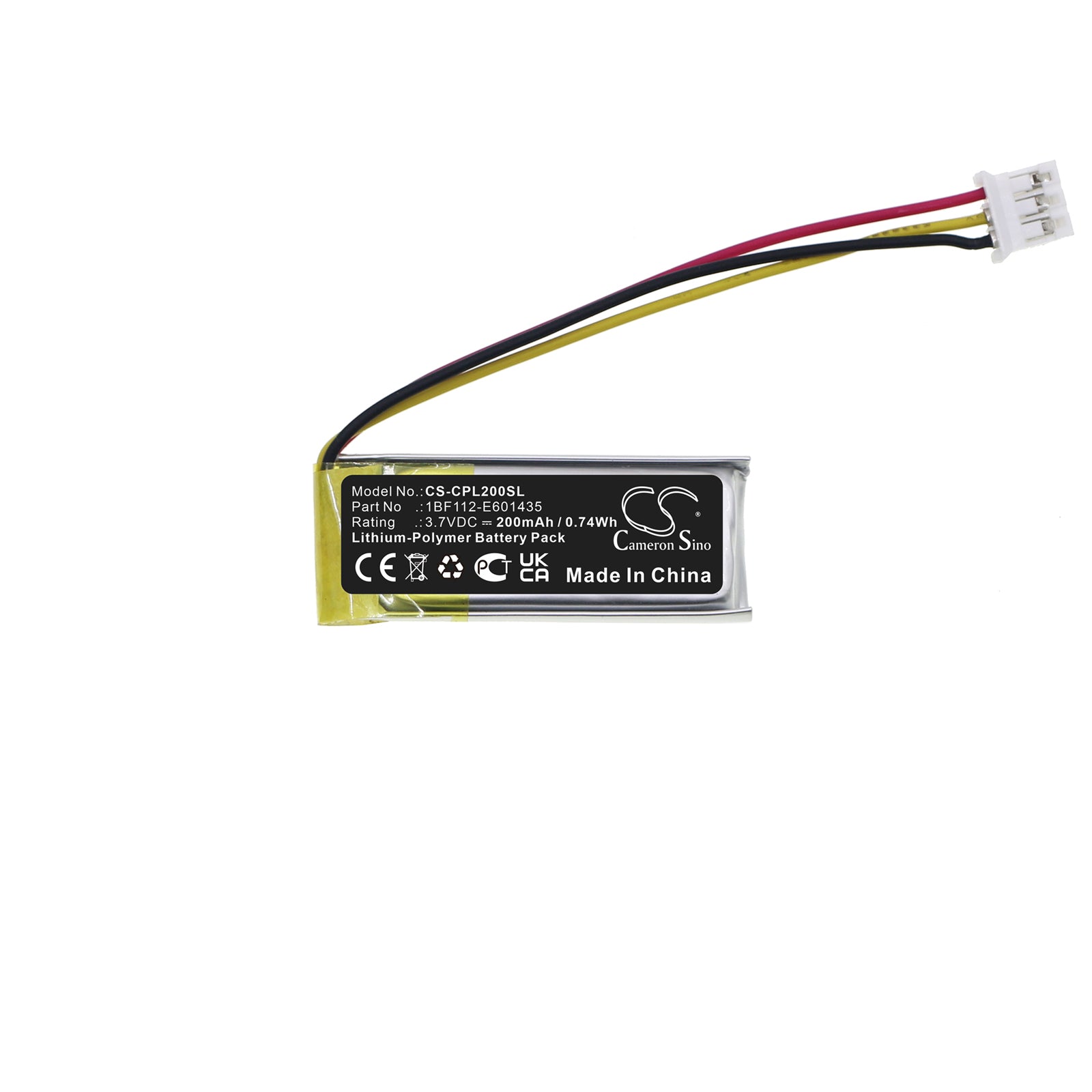 Li-Polymer, GPS, Navigator Battery fits Calamp Lmu-200, Lmu-300, 3.7V, 200mAh GPS, Navigator Cameron Sino Technology Limited
