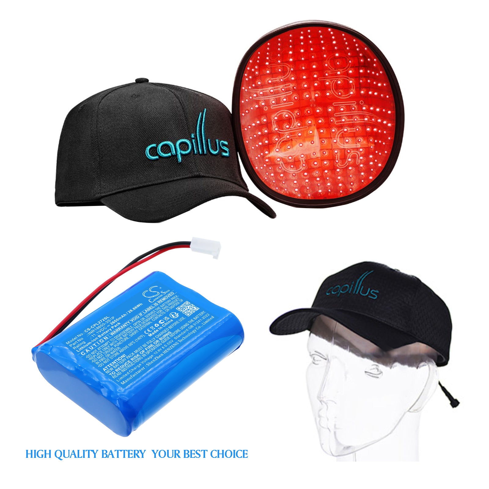 11.1V, Li-ion, 2600mAh, Battery fits Capillus Capillus 272, 28.86Wh Personal Care Cameron Sino Technology Limited