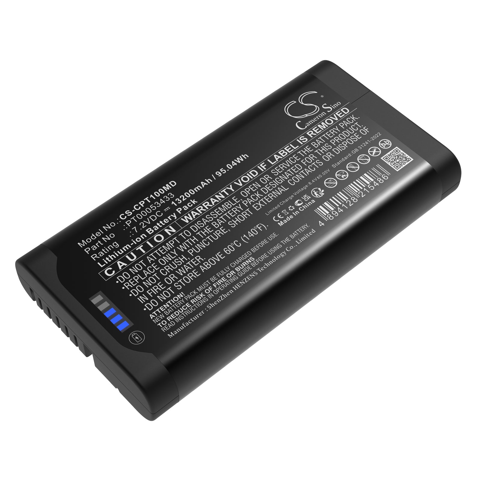 7.2V, Li-ion, 13200mAh, Battery fits Covidien Nellcor PM1000N Pulse Oximeter, 95.04Wh Medical Cameron Sino Technology Limited