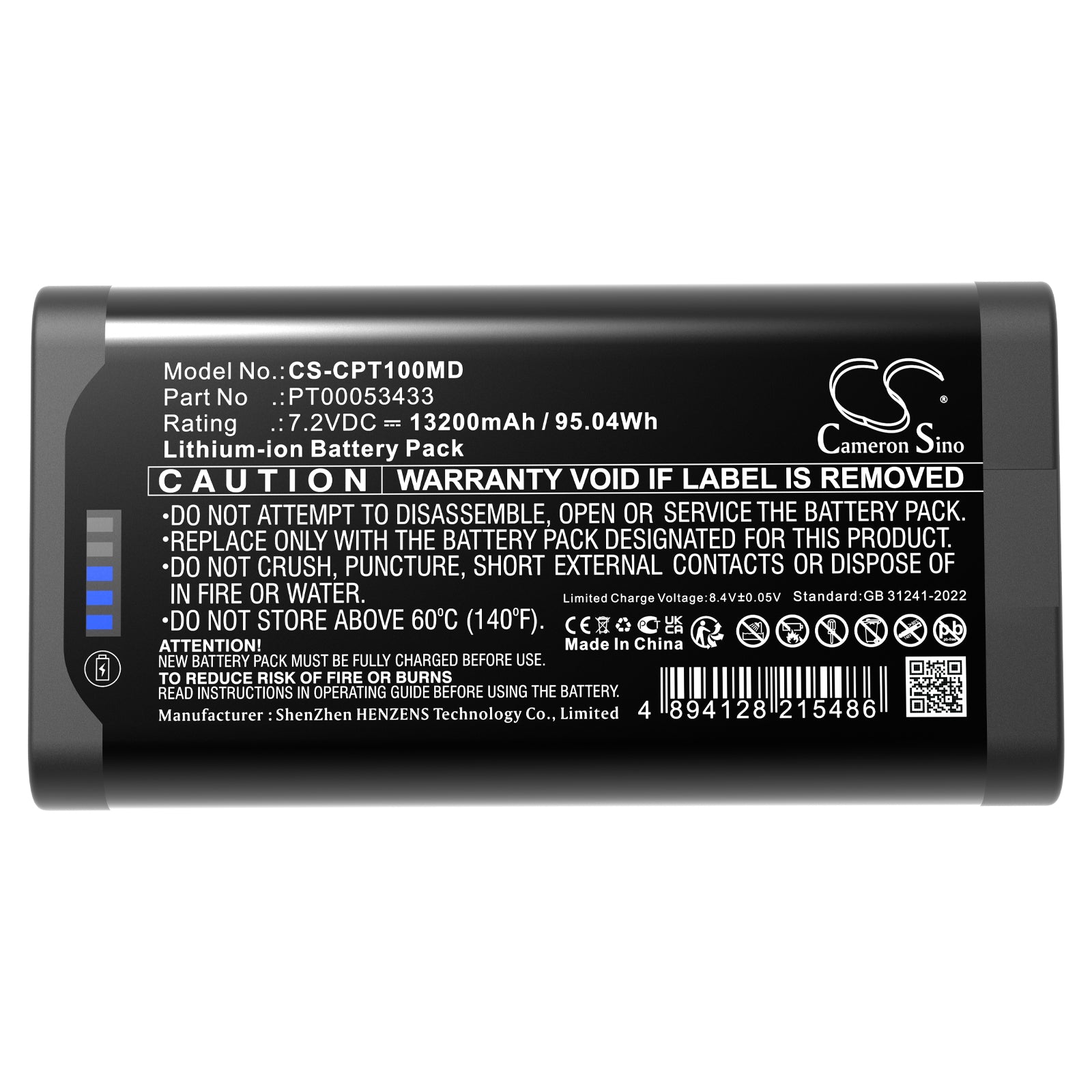 7.2V, Li-ion, 13200mAh, Battery fits Covidien Nellcor PM1000N Pulse Oximeter, 95.04Wh Medical Cameron Sino Technology Limited
