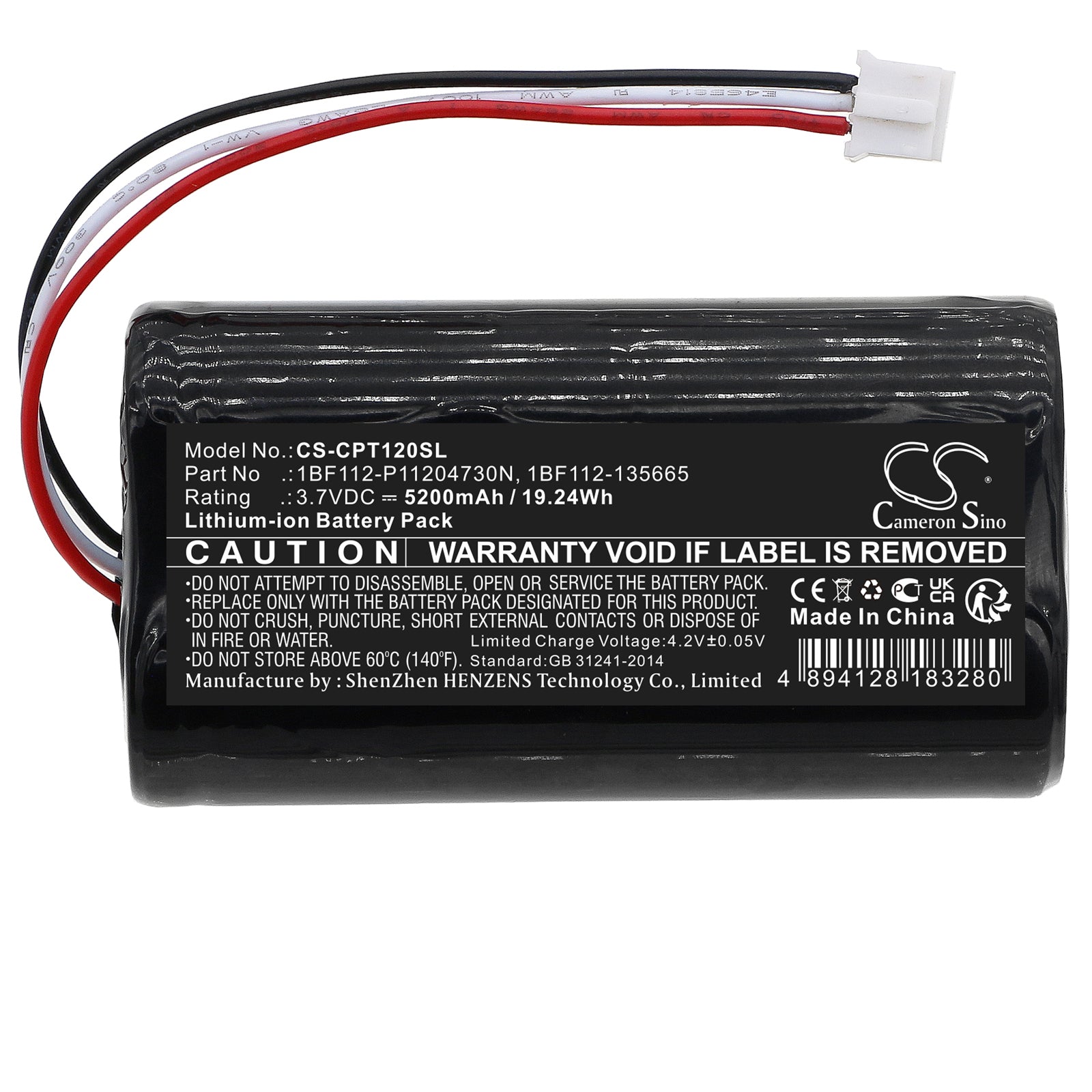 Li-ion, GPS, Navigator Battery fits Calamp Ttu-1200, Ttu-2800, 3.7V, 5200mAh GPS, Navigator Cameron Sino Technology Limited