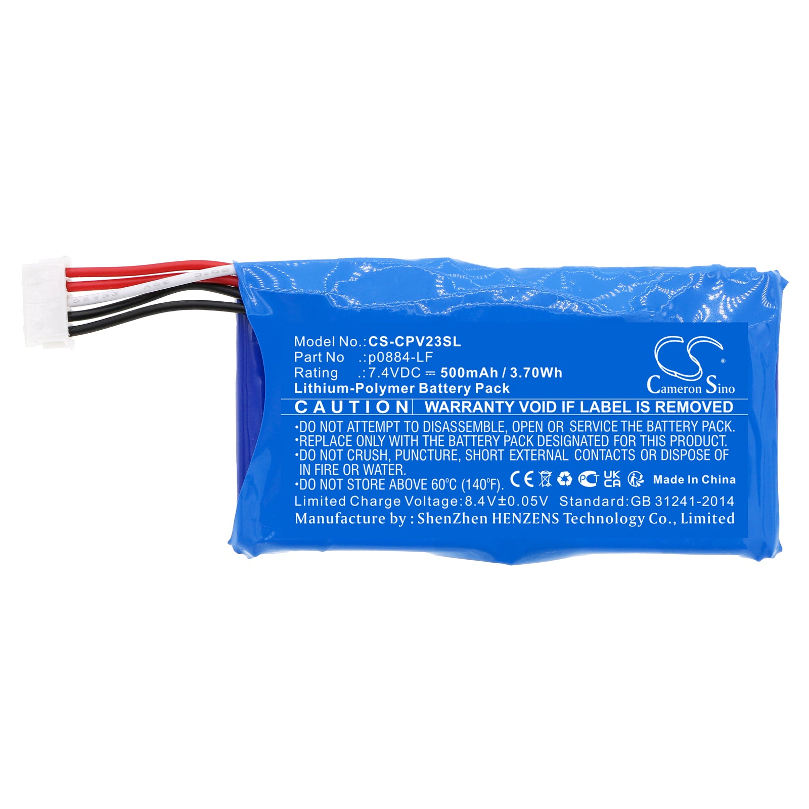 Li-Polymer, Printer Battery fits Canon Inspic, Pv123, 7.4V, 500mAh Printer Cameron Sino Technology Limited