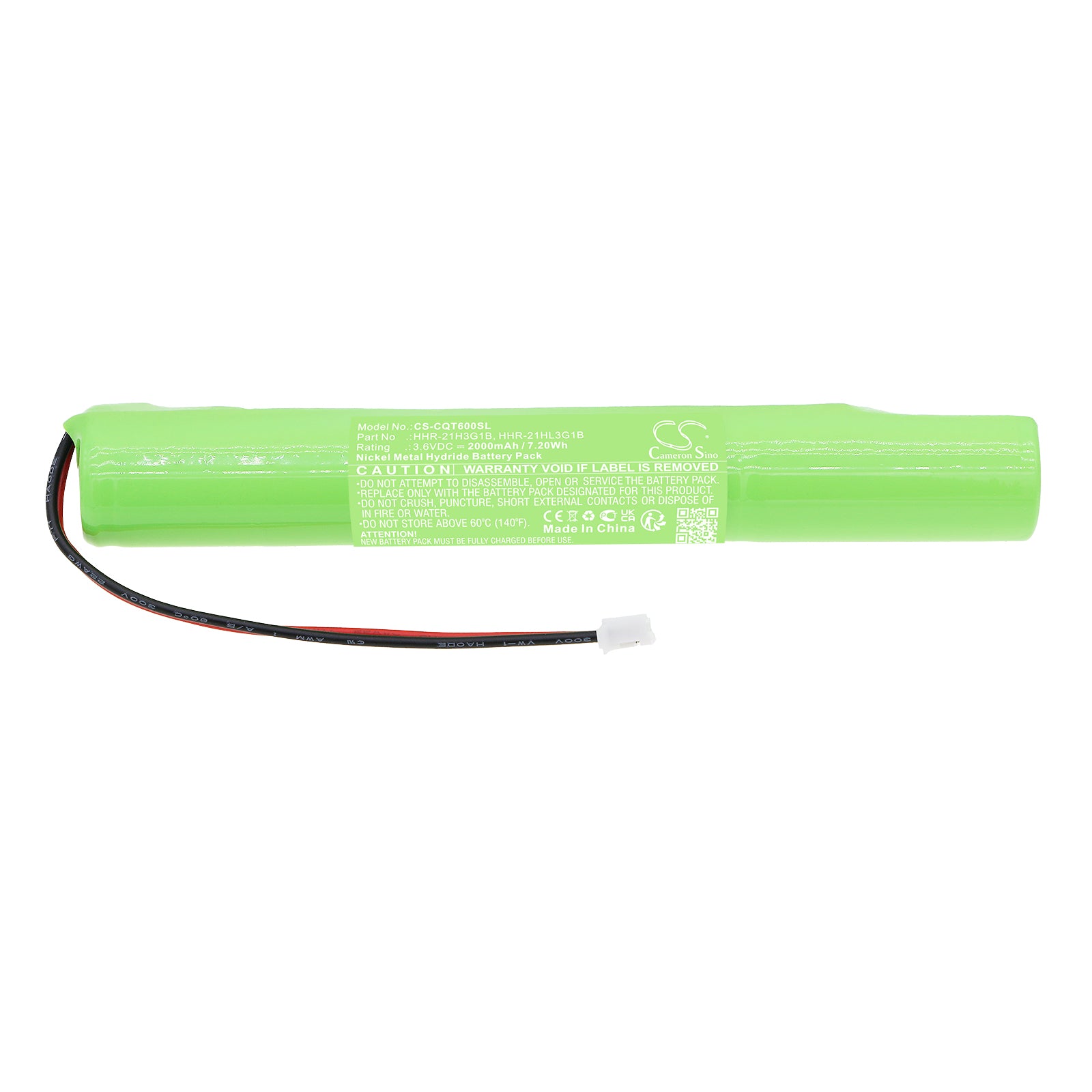 Ni-MH, Payment Terminal Battery fits Casio Qt-6000, Qt-6100, 3.6V, 2000mAh Payment Terminal Cameron Sino Technology Limited