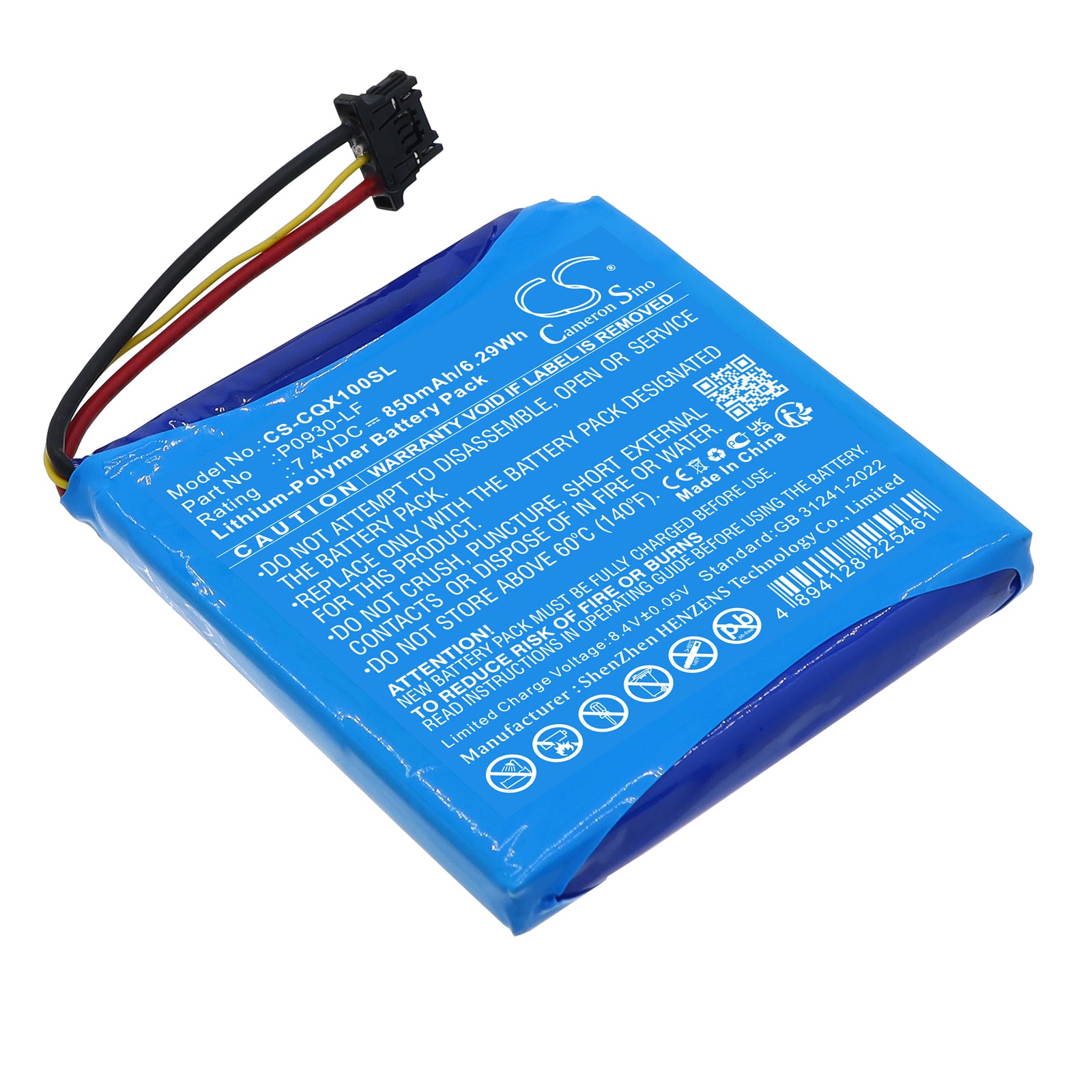 7.4V, Li-Polymer, 850mAh, Battery fits Canon Selphy QX10, 6.29Wh Photo Printer Cameron Sino Technology Limited