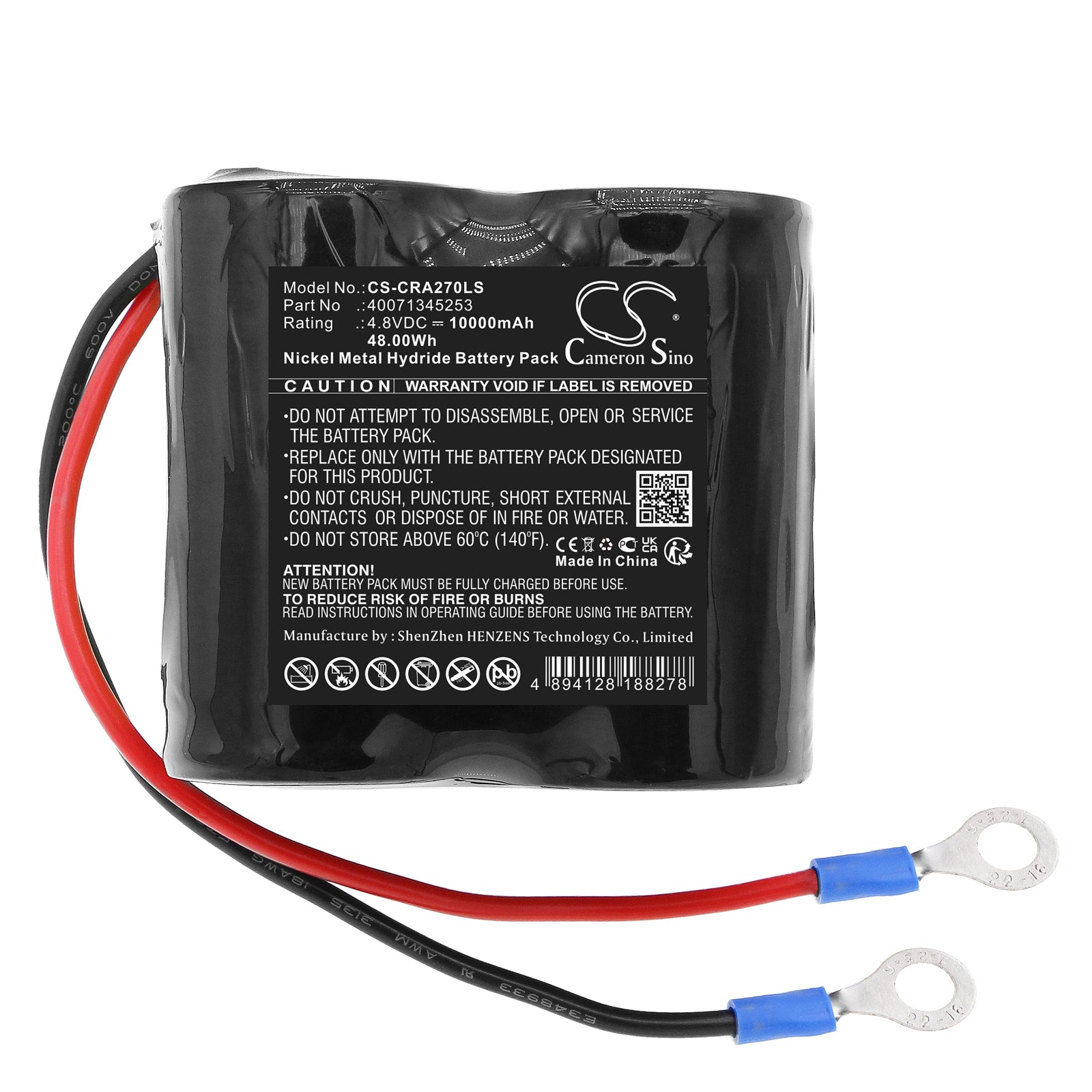Ni-MH, LED Light Battery fits Ceag Cw270, Handlampe Seb5.4l, 4.8V, 10000mAh LED Light Cameron Sino Technology Limited