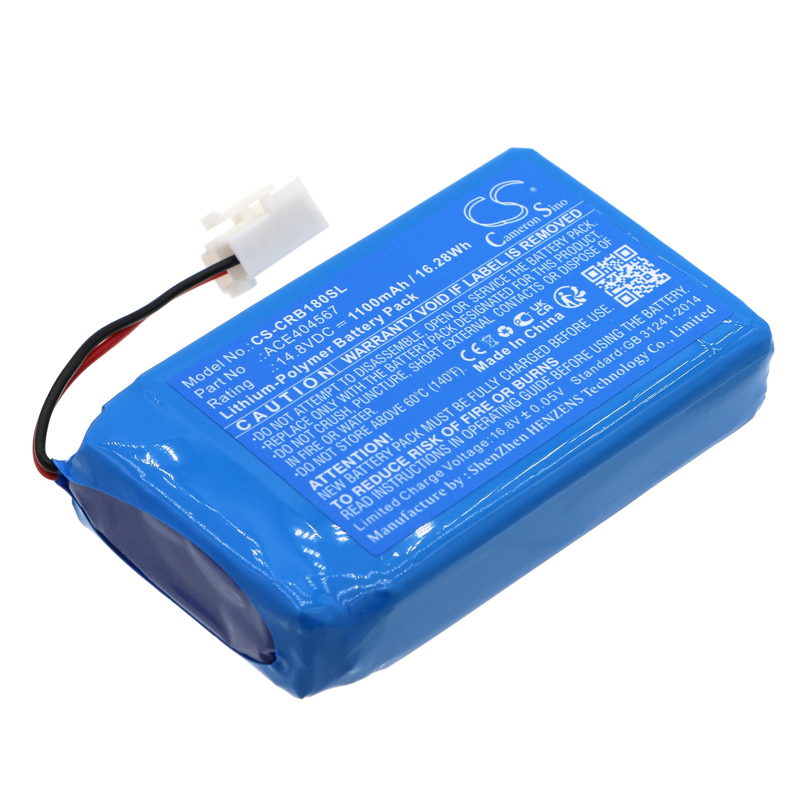 Li-Polymer, Smart Home Battery fits Cobra 36m, 72m, 14.8V, 1100mAh Smart Home Cameron Sino Technology Limited