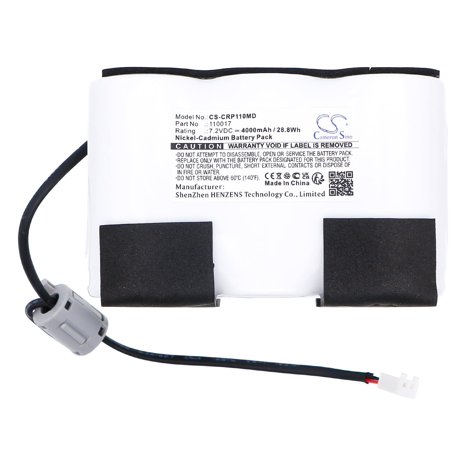7.2V, Ni-CD, 4000mAh, Battery fits Criticon Oxyshuttle II+, 28.8Wh Medical Cameron Sino Technology Limited