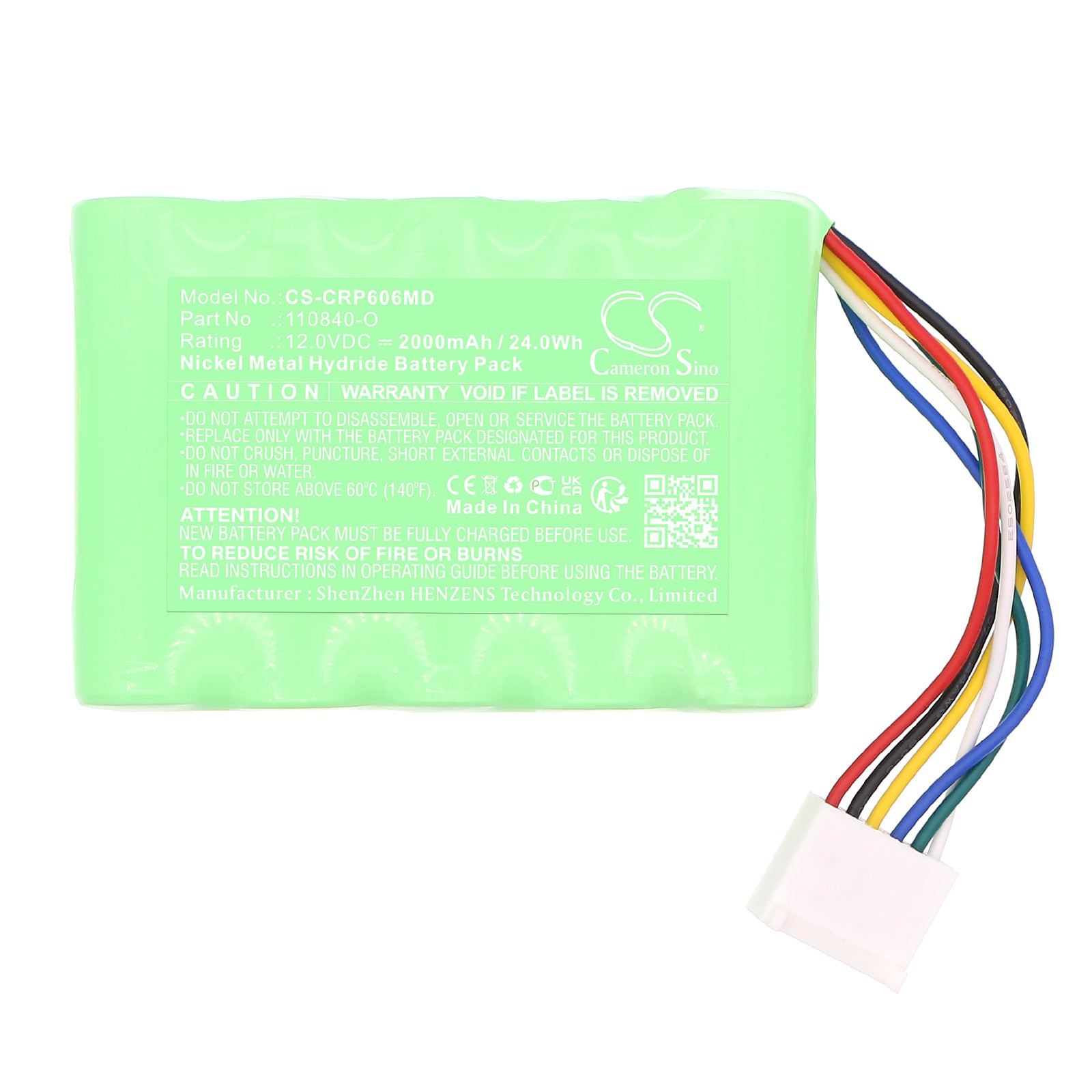 12V, Ni-MH, 2000mAh, Battery fits Codan Argus 606 S Syringe Pump, Argus infusion pump 606, 24Wh Medical Cameron Sino Technology Limited