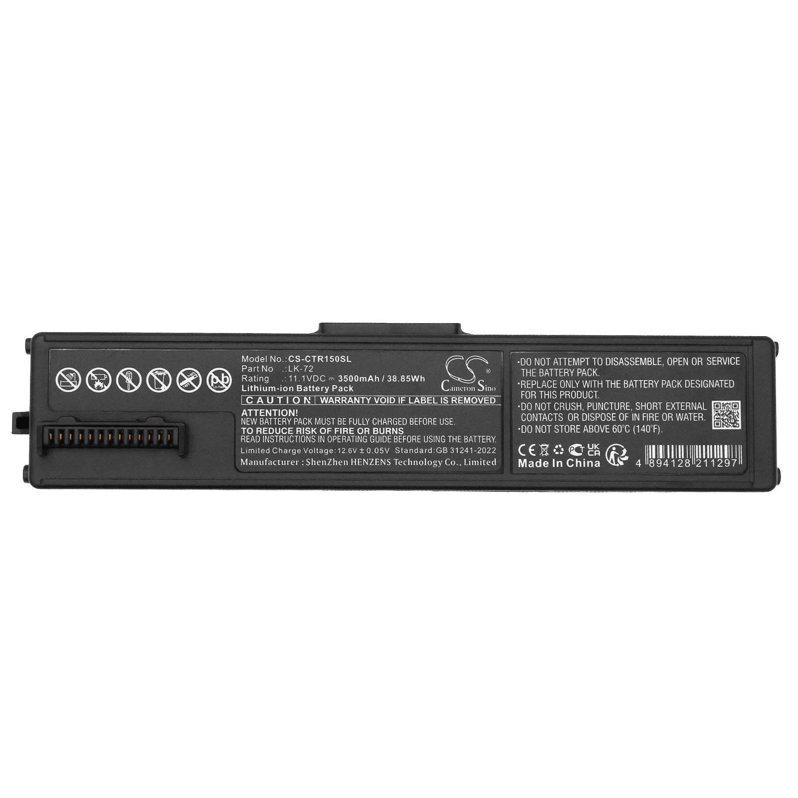 Canon Pixma TR150 Portable Printer Battery 11.1V 3500mAh Li Ion Replacement 38.85Wh Printer Cameron Sino Technology Limited