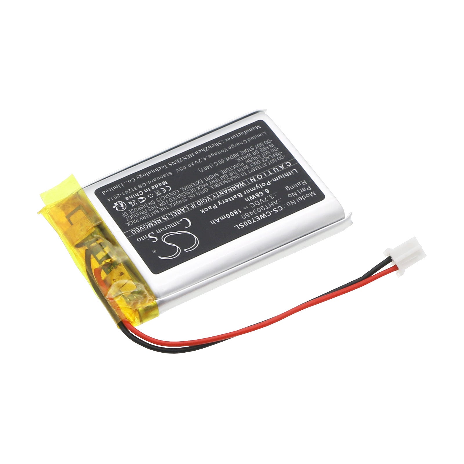 Li-Polymer, Wireless Headset Battery fits Coinsound E7, E7 Pro, 3.7V, 1800mAh CS-CWE700SL Wireless Headset Cameron Sino Technology Limited