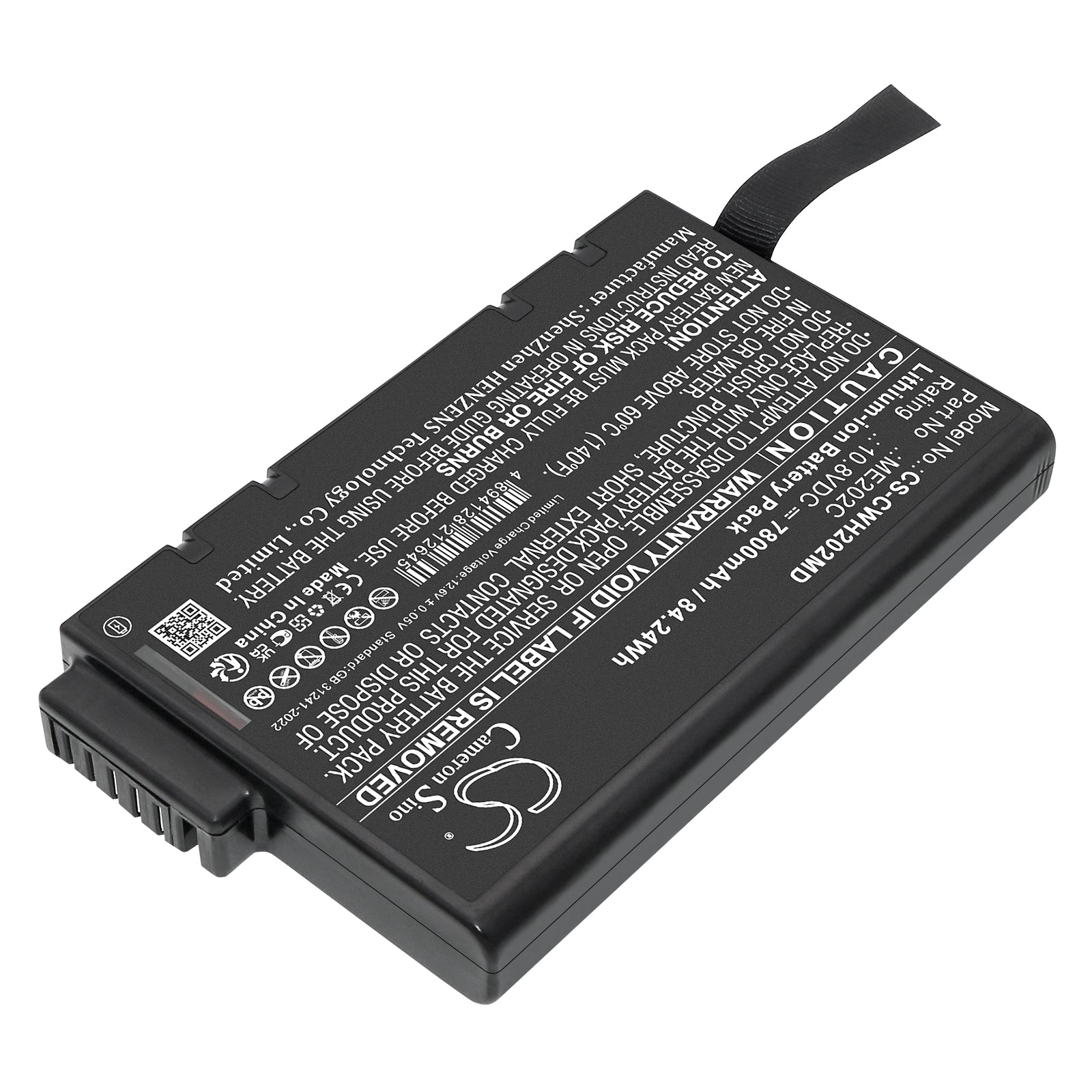 10.8V, Li-ion, 7800mAh, Battery fits ChenWei CWH-2020, 84.24Wh Medical Cameron Sino Technology Limited
