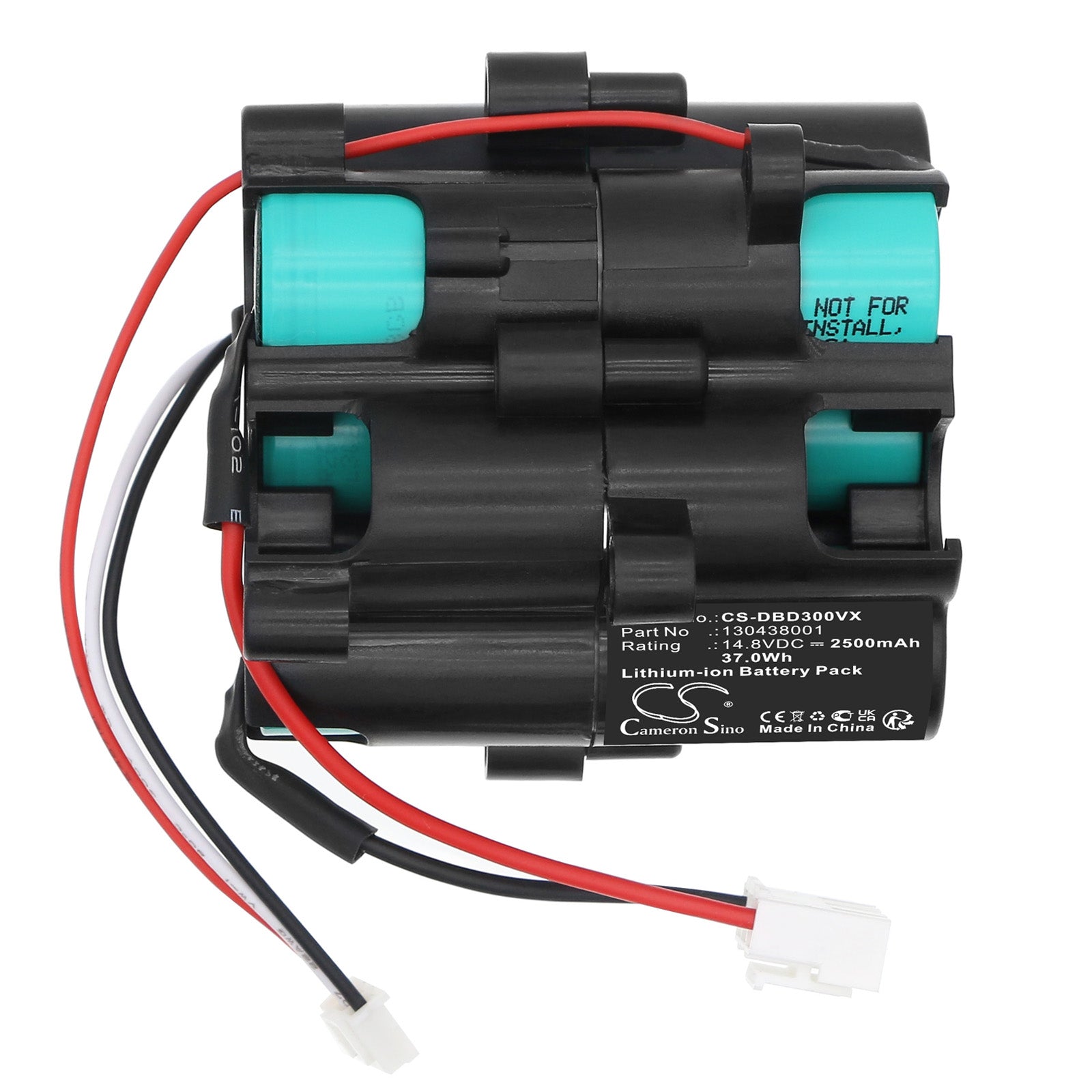 14.8V, Li-ion, 2500mAh, Battery fits Dirt Devil BD30025, BD30025B, 37Wh Vacuum Cameron Sino Technology Limited
