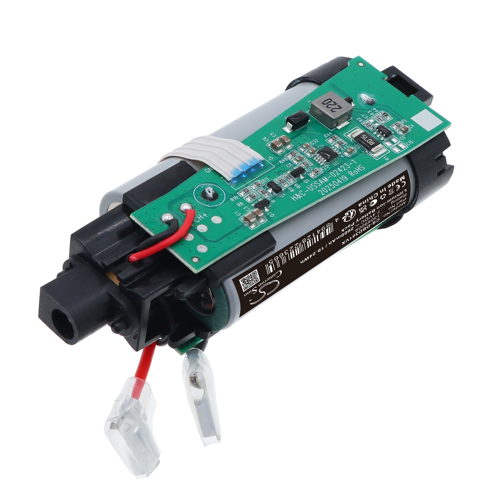 7.4V, Li-ion, 2600mAh, Battery fits Dirt Devil BD30100, BD30100V, 19.24Wh Vacuum Cameron Sino Technology Limited