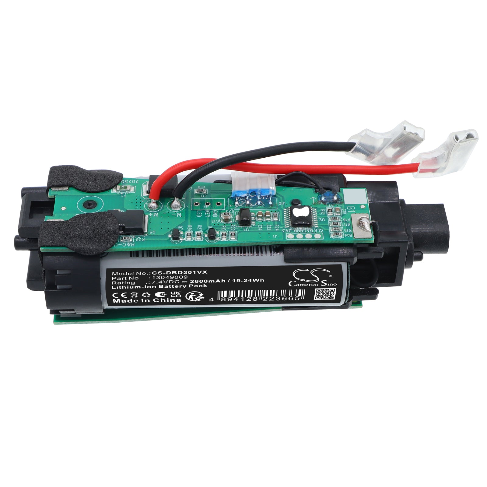 7.4V, Li-ion, 2600mAh, Battery fits Dirt Devil BD30100, BD30100V, 19.24Wh Vacuum Cameron Sino Technology Limited