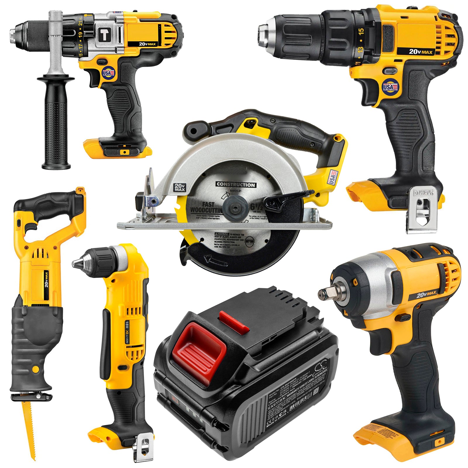 Li-ion, Power Tools Battery fits Dewalt 120v Max, 12v Max Li-ion, 20.0V, 7500mAh Power Tools Cameron Sino Technology Limited