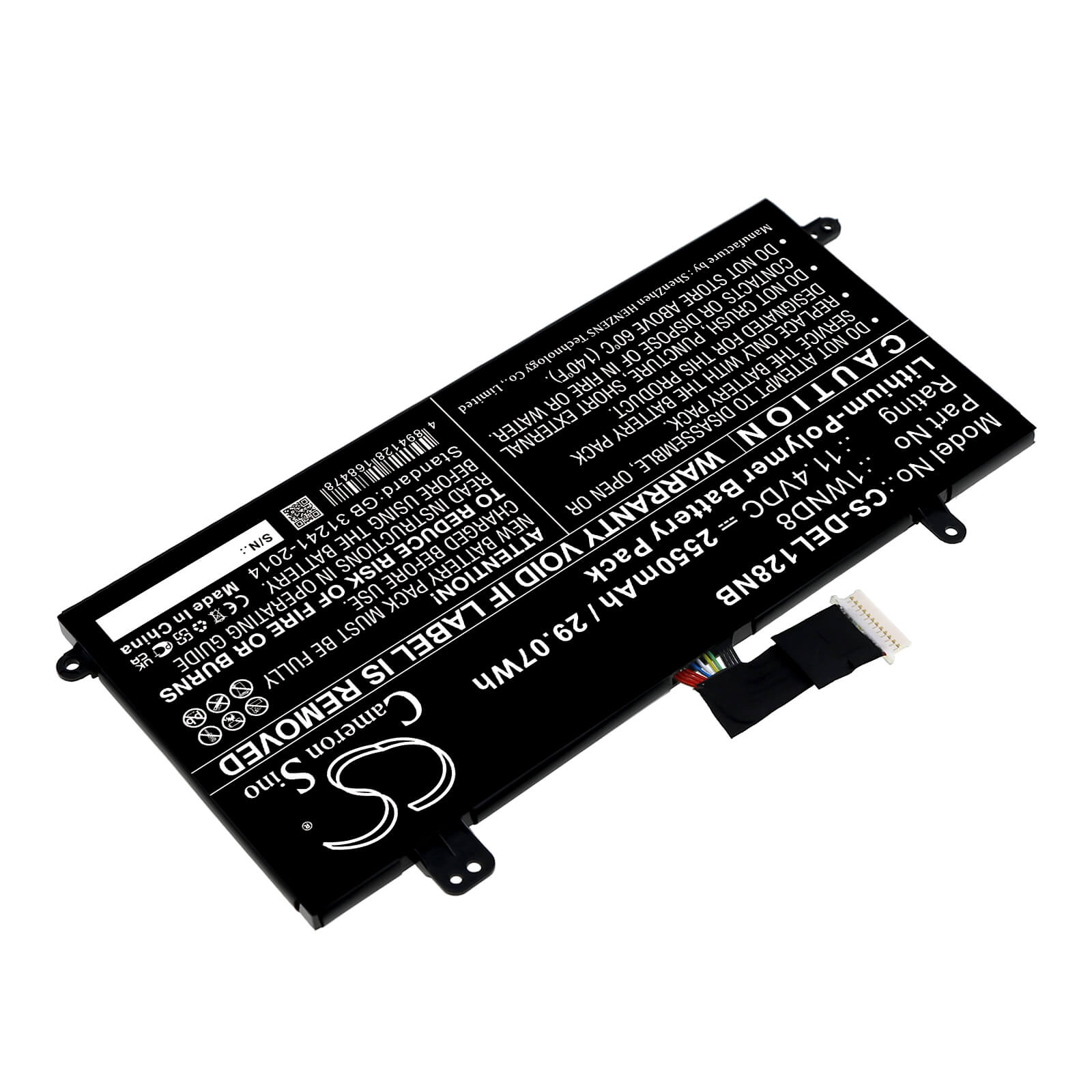 Li-ion Notebook Battery fits Dell, Latitude 12 5285, Latitude 5285 11.4V, 2550mAh Notebook & Laptop Cameron Sino Technology Limited