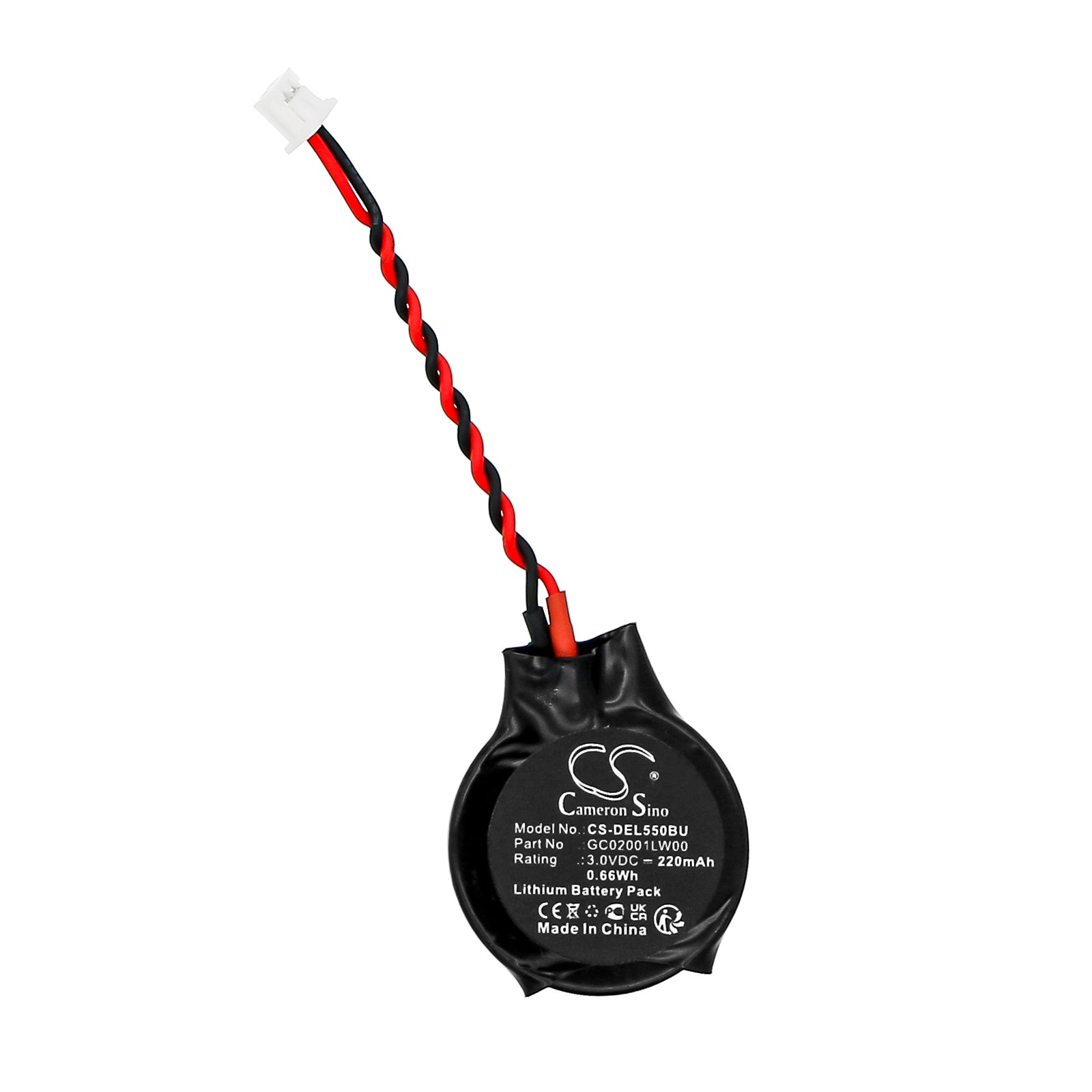 3V, Lithium, 220mAh, Battery fits Dell Latitude E5550, Latitude E5560, 0.66Wh CMOS / BackUp Cameron Sino Technology Limited