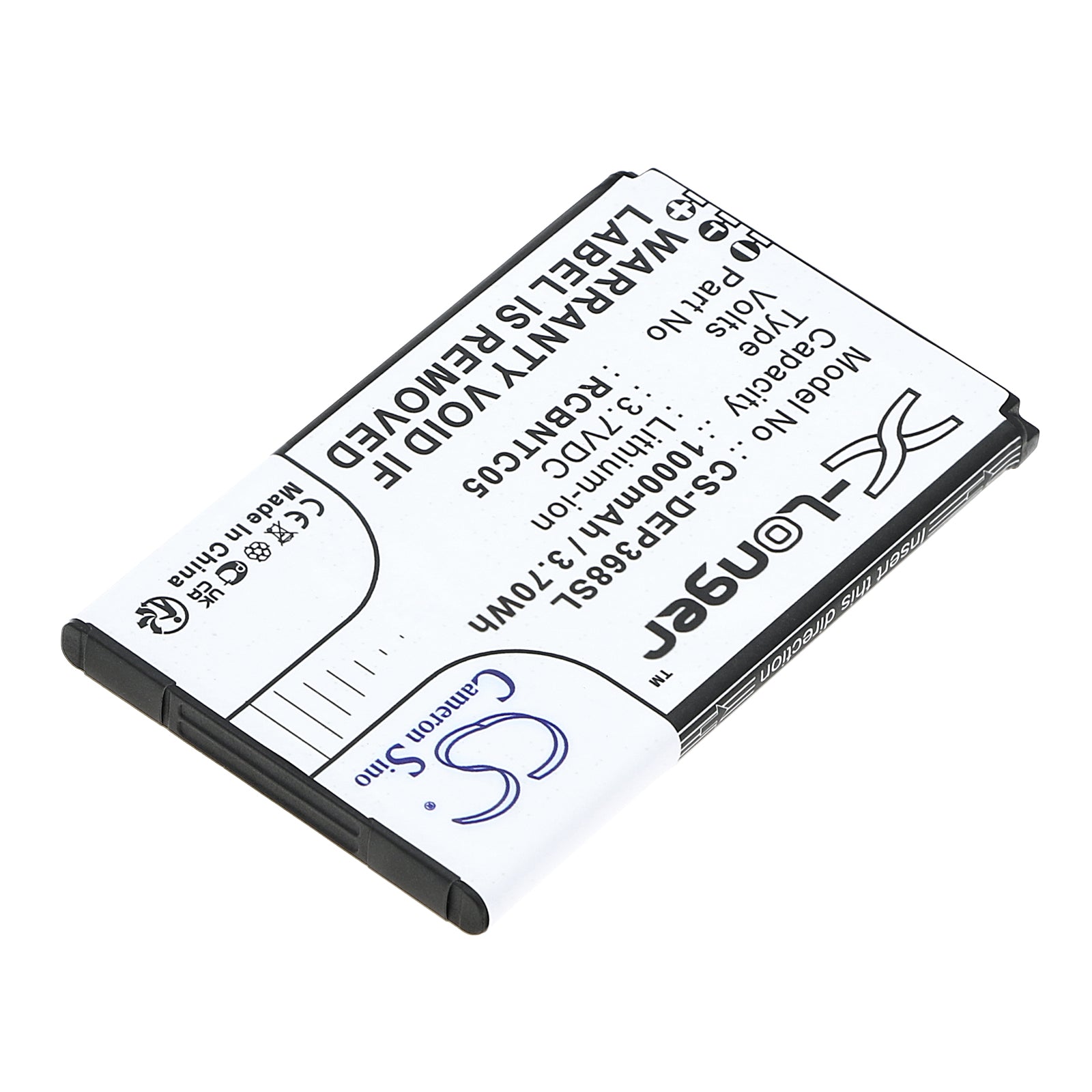 Li-ion, Mobile, SmartPhone Battery fits Doro Primo 368, 3.7V, 1000mAh Mobile, SmartPhone Cameron Sino Technology Limited