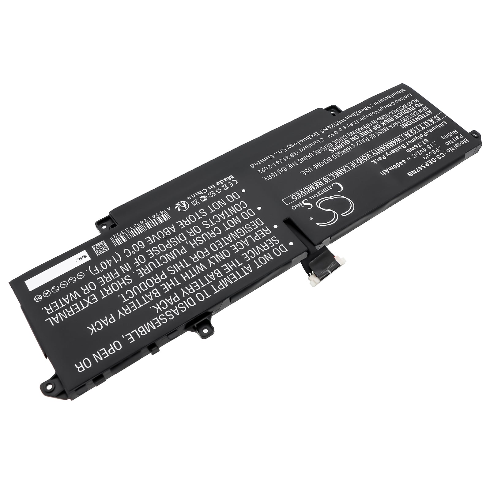 15.4V, Li-Polymer, 4400mAh, Battery fits Dell Precision 14 5470, Precision 5470, 67.76Wh Notebook, Laptop Cameron Sino Technology Limited
