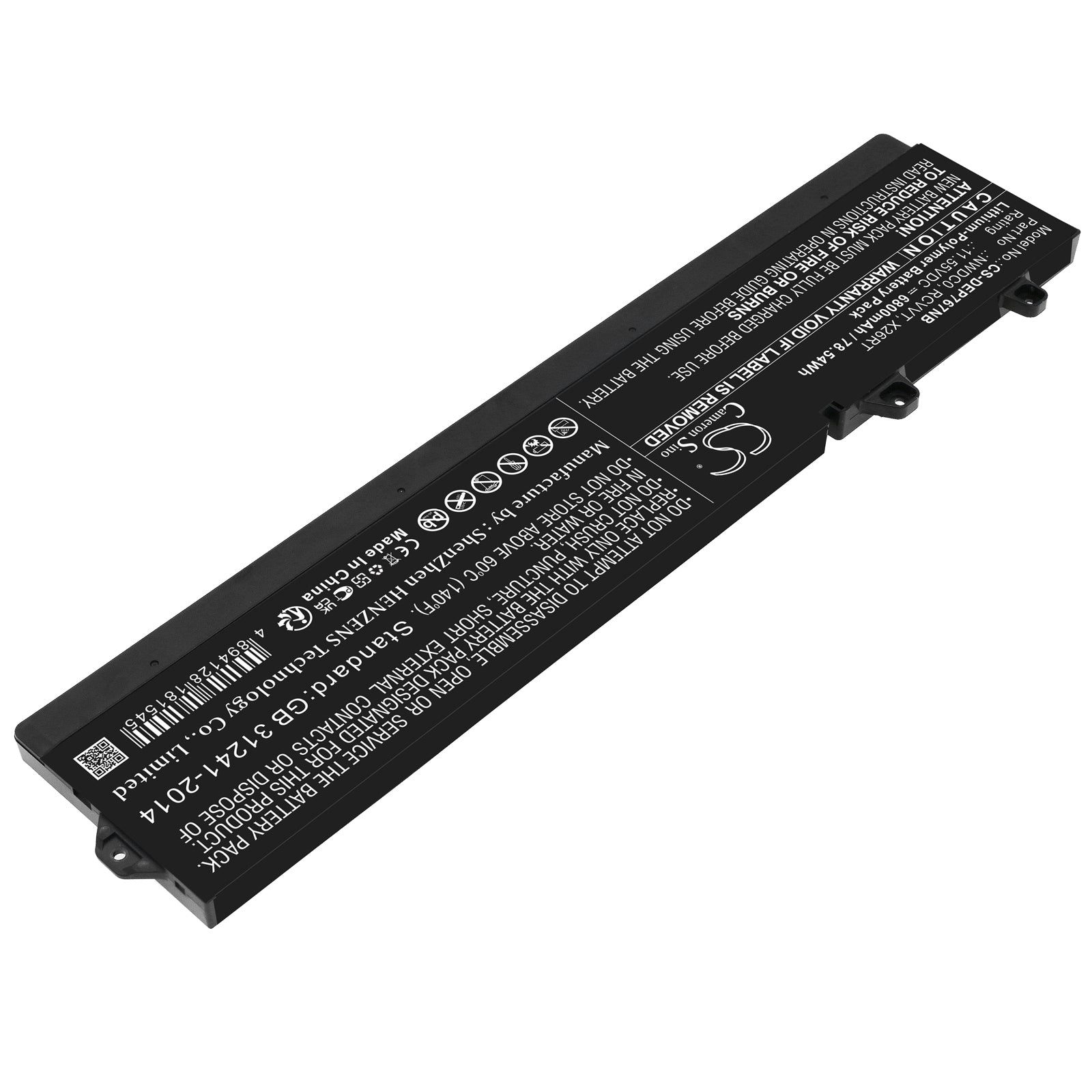 11.55V, Li-Polymer, 6800mAh, Battery fits Dell Precision 7670, 78.54Wh Notebook, Laptop Cameron Sino Technology Limited