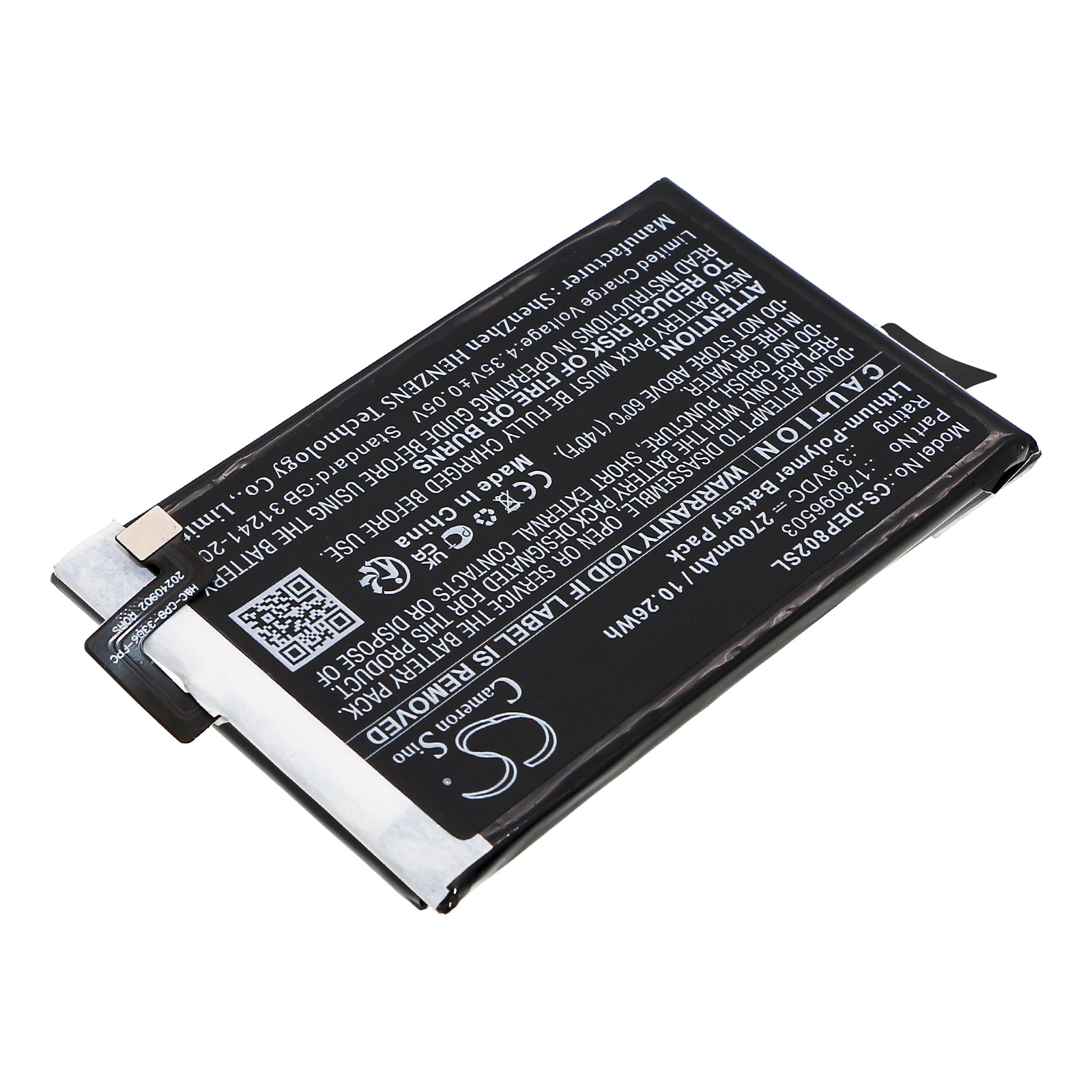 Li-Polymer, Mobile, SmartPhone Battery fits Doro 8020x, 8020x Lte, 3.8V, 2700mAh Mobile, SmartPhone Cameron Sino Technology Limited