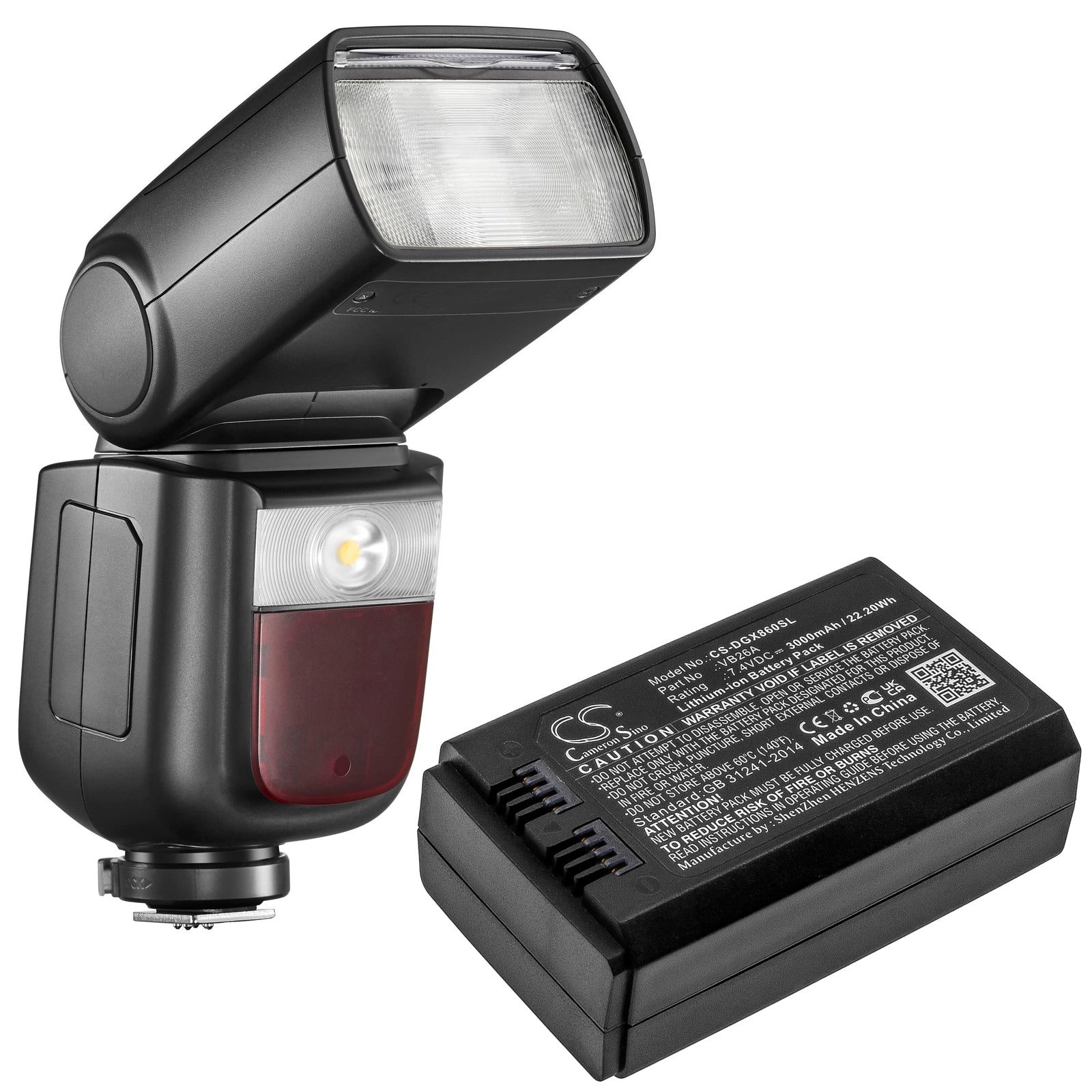 Li-ion, Strobe Lighting Battery fits Godox V860iii, 7.4V, 3000mAh Strobe Lighting Cameron Sino Technology Limited
