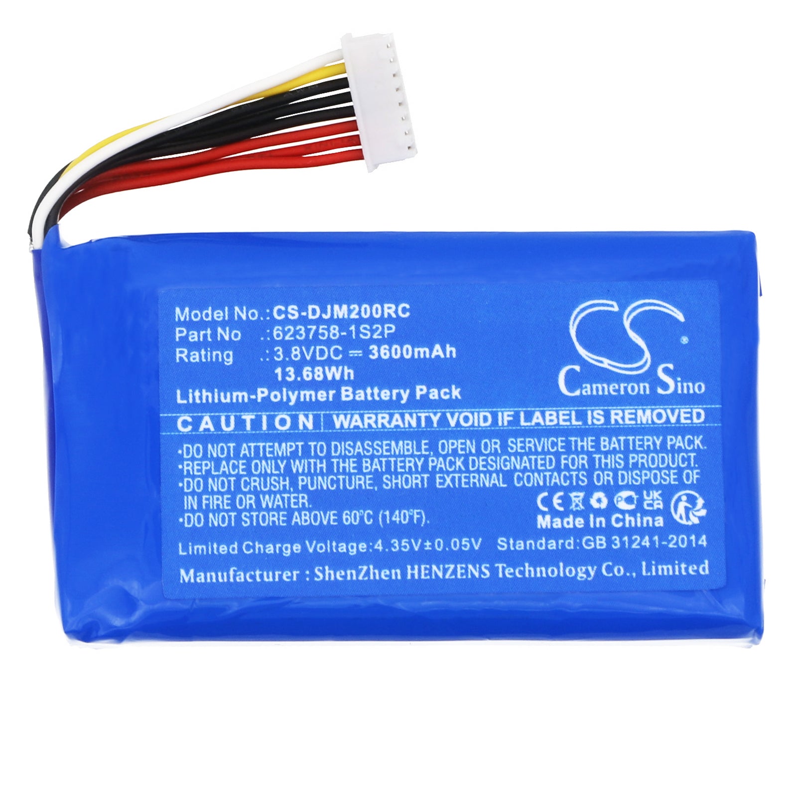 Li-Polymer, Remote Controller Battery fits Dji Mavic 2 Pro Remote Control, 3.8V, 3600mAh Remote Controller Cameron Sino Technology Limited