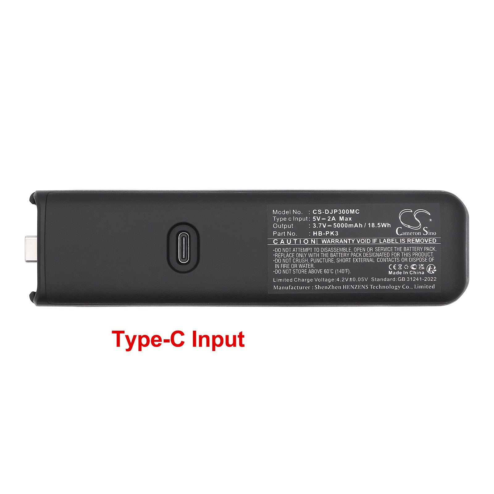 3.7V, Li-ion, 5000mAh, Battery fits DJI Osmo Pocket 3 Battery Handle, 18.5Wh Gimbals Cameron Sino Technology Limited