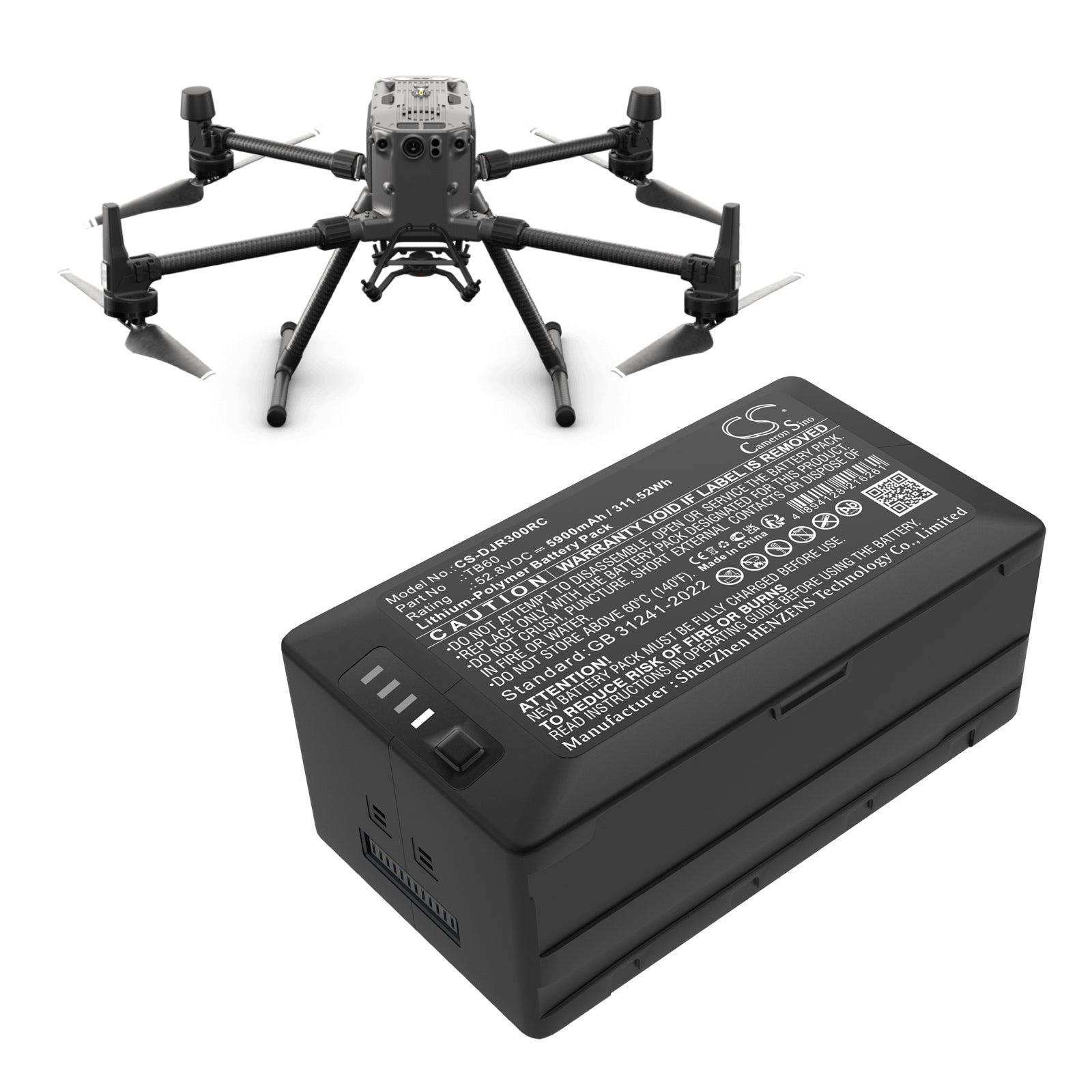 52.8V, , , Battery fits DJI Matrice 300, Matrice 300 RTK, Drones Cameron Sino Technology Limited