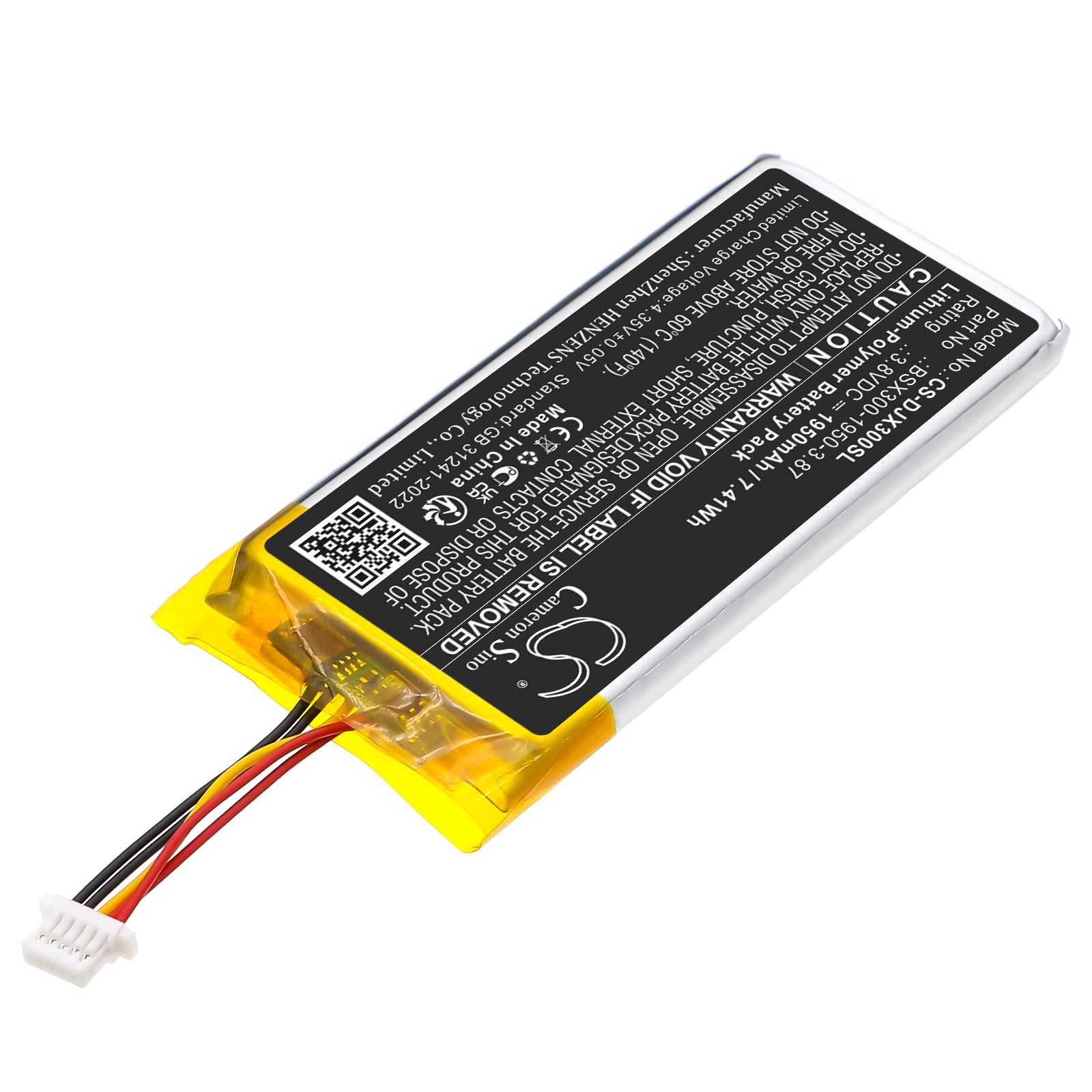 3.8V, Li-Polymer, 1950mAh, Battery fits DJI MIC Mini, 7.41Wh Microphone Cameron Sino Technology Limited