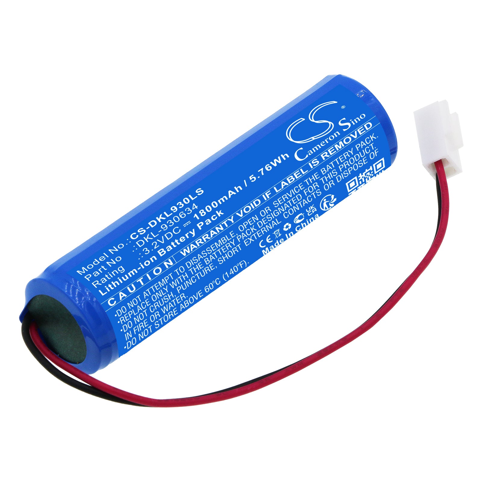LiFePO4, Emergency Lighting Battery fits Deko-light Ceiling Luminaire Almaaz Emerg, 3.2V, 1800mAh Emergency Lighting Cameron Sino Technology Limited