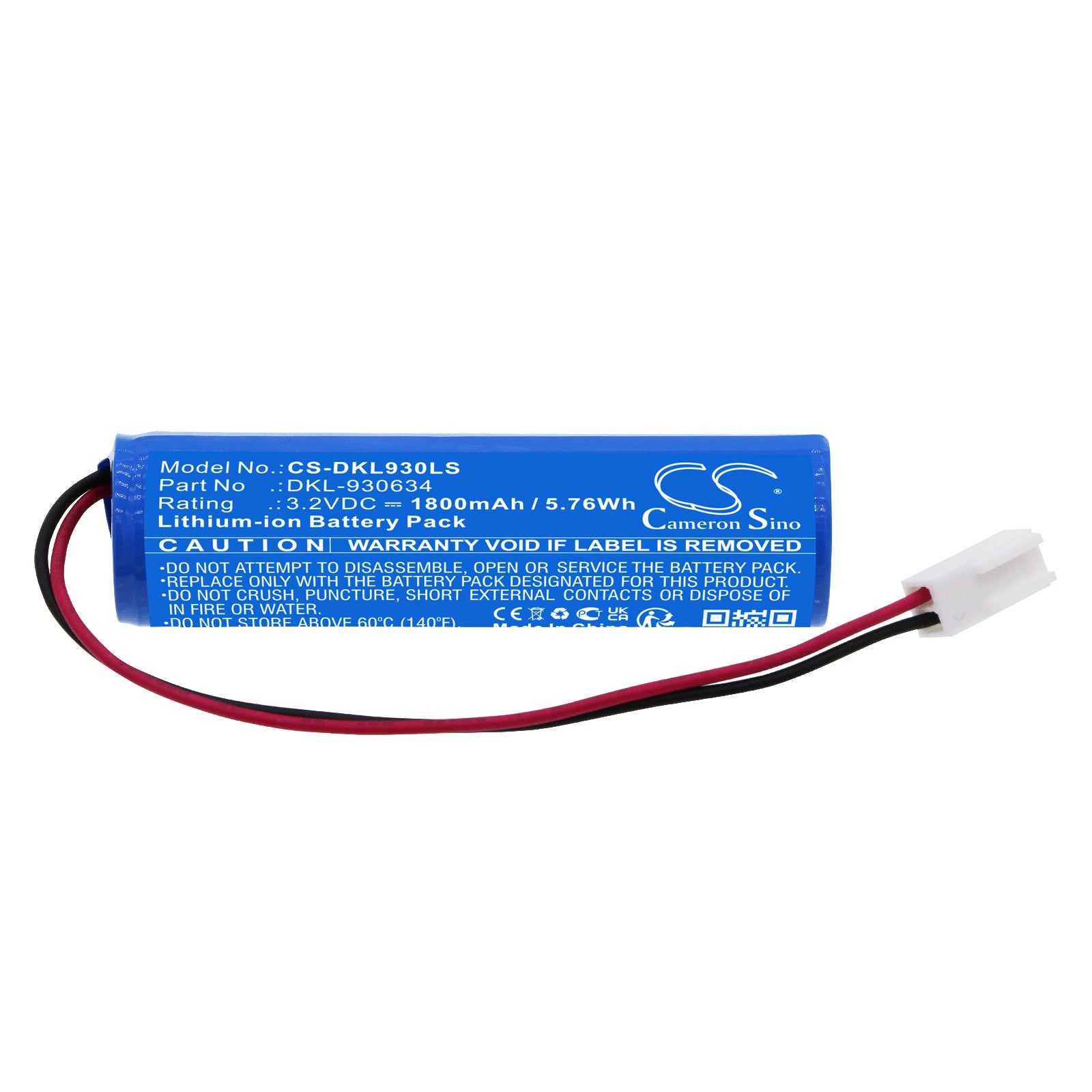 LiFePO4, Emergency Lighting Battery fits Deko-light Ceiling Luminaire Almaaz Emerg, 3.2V, 1800mAh Emergency Lighting Cameron Sino Technology Limited