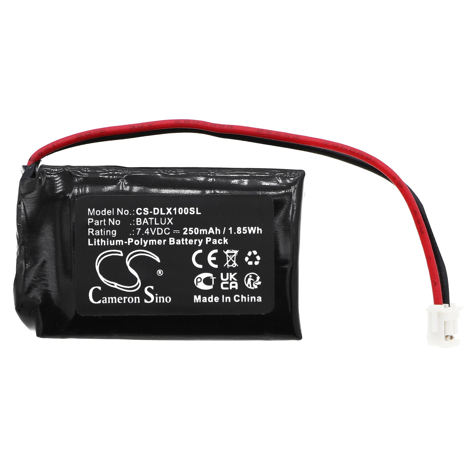 Li-Polymer, Airsoft Guns Battery fits Dlx Luxe Ice 1.0, 7.4V, 250mAh Airsoft Guns Cameron Sino Technology Limited