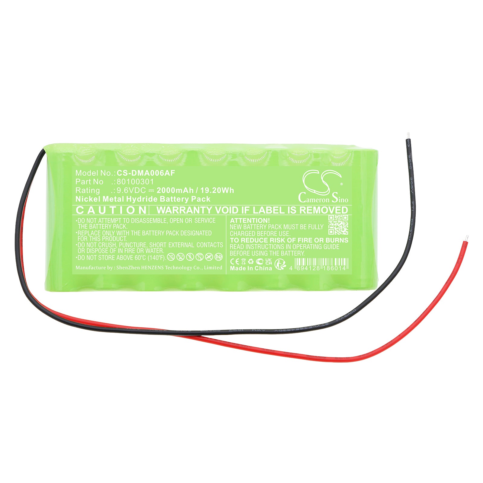 Ni-MH, Automatic Doors Battery fits Dorma Atd006, 9.6V, 2000mAh Automatic Doors Cameron Sino Technology Limited