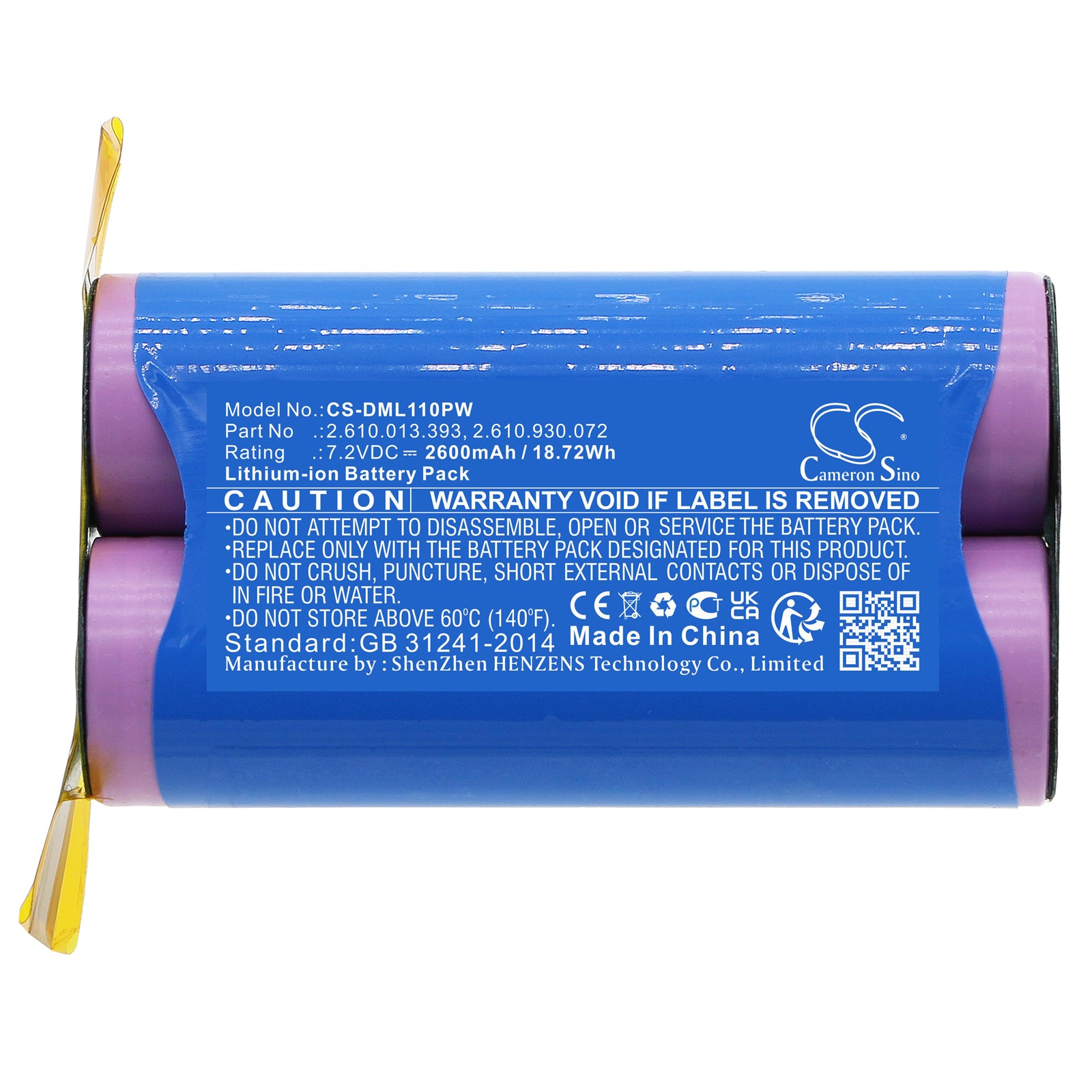 Li-ion, Power Tools Battery fits Dremel 1100-25, 1100li, 7.2V, 2600mAh Power Tools Cameron Sino Technology Limited