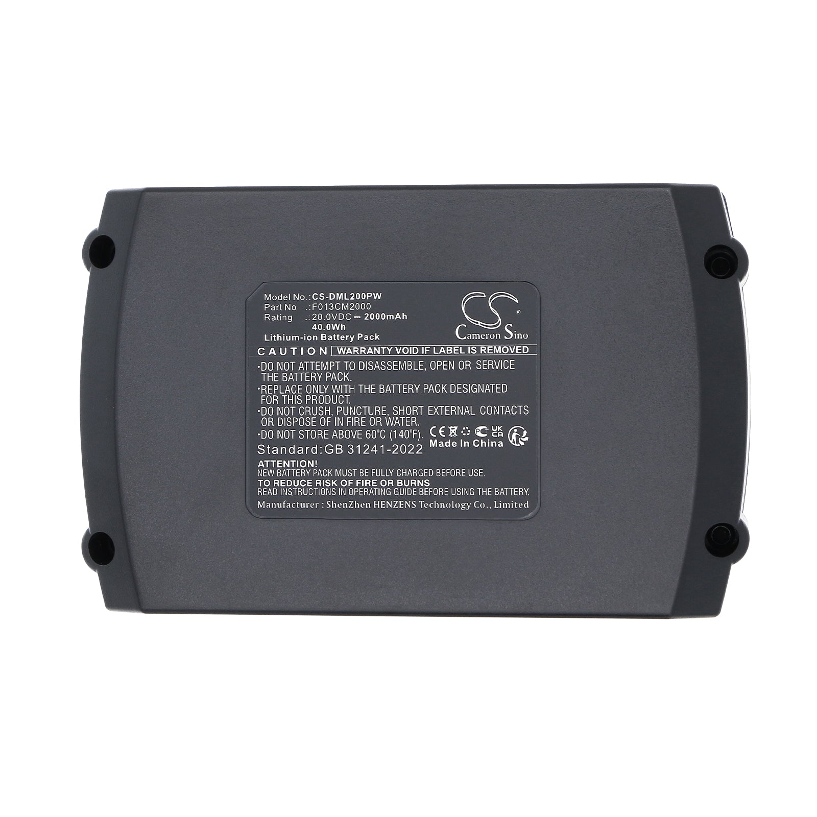 20V, Li-ion, 2000mAh, Battery fits Dremel MM20V, MM20V-02 Cordless Oscillating Multi-Tool, 40Wh Power Tools Cameron Sino Technology Limited