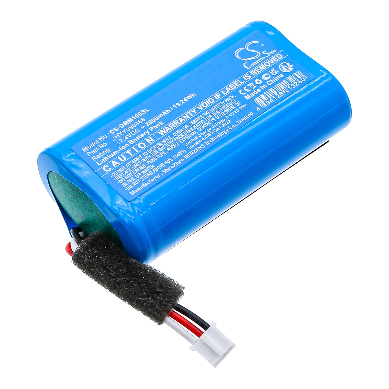 7.4V, Li-ion, 2600mAh, Battery fits Divoom DitooMic, 19.24Wh Speaker Cameron Sino Technology Limited