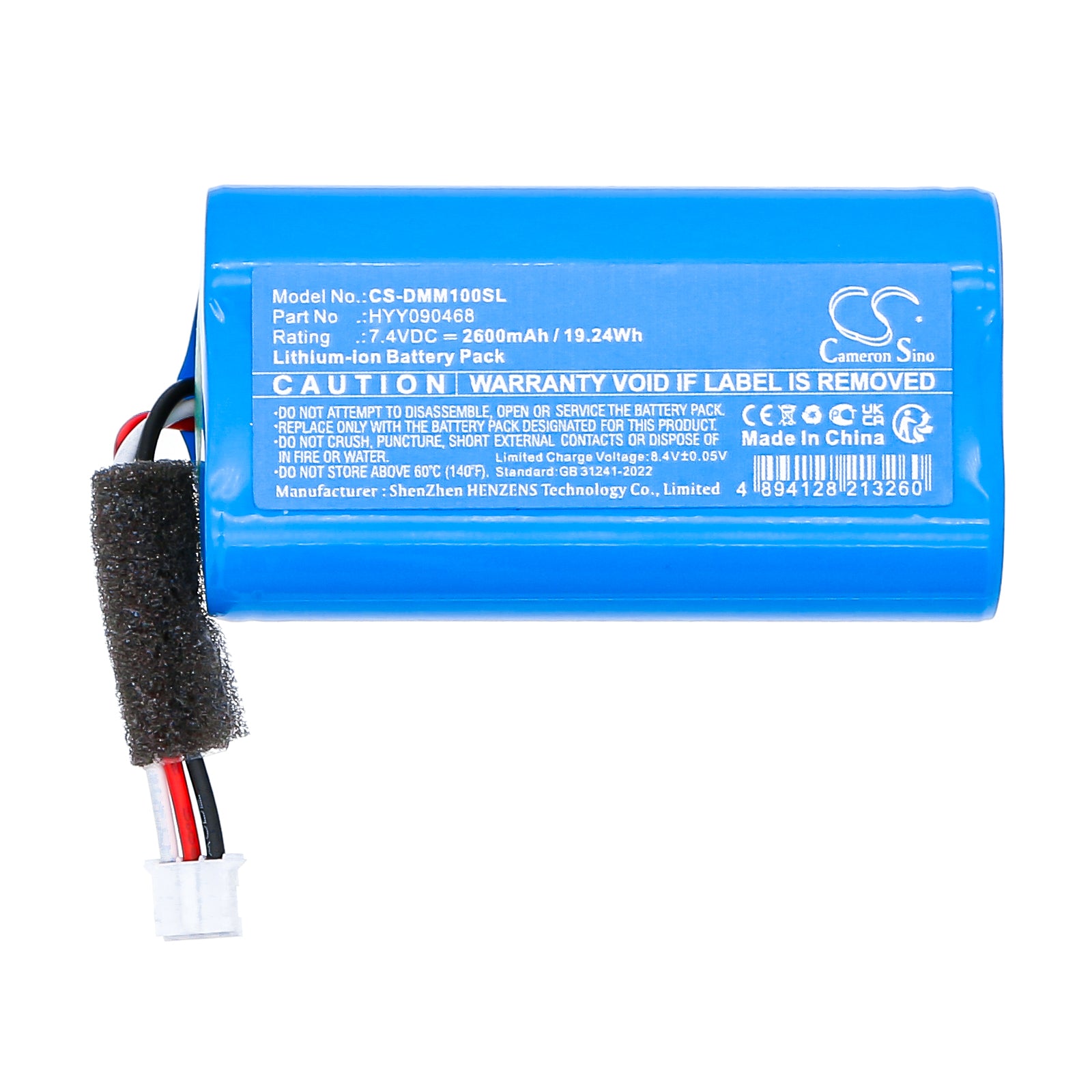 7.4V, Li-ion, 2600mAh, Battery fits Divoom DitooMic, 19.24Wh Speaker Cameron Sino Technology Limited