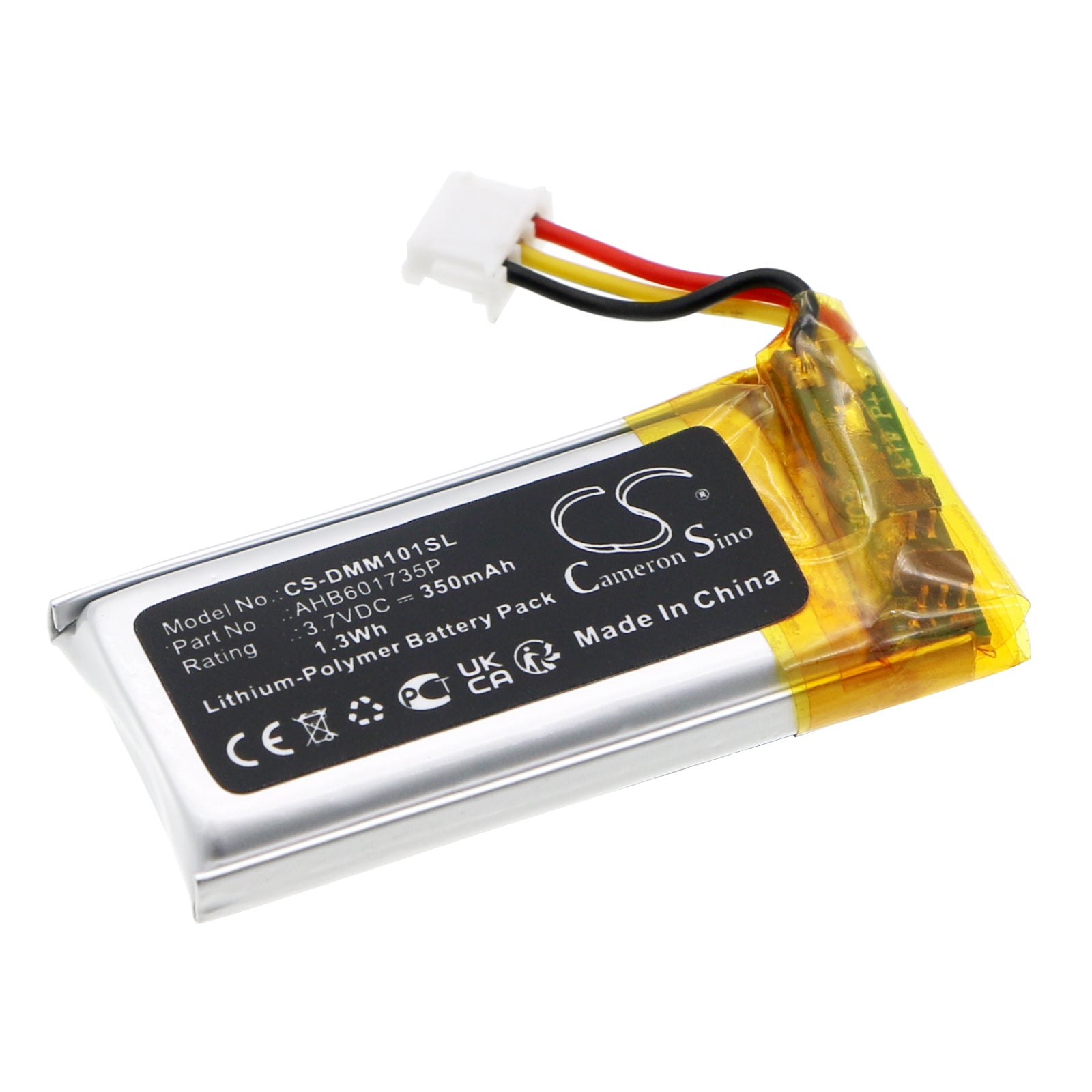 Li-Polymer, Speaker Battery fits Divoom Ditoomic ( For Mic ), Fairy-ok ( For Mic ), 3.7V, 350mAh Speaker Cameron Sino Technology Limited