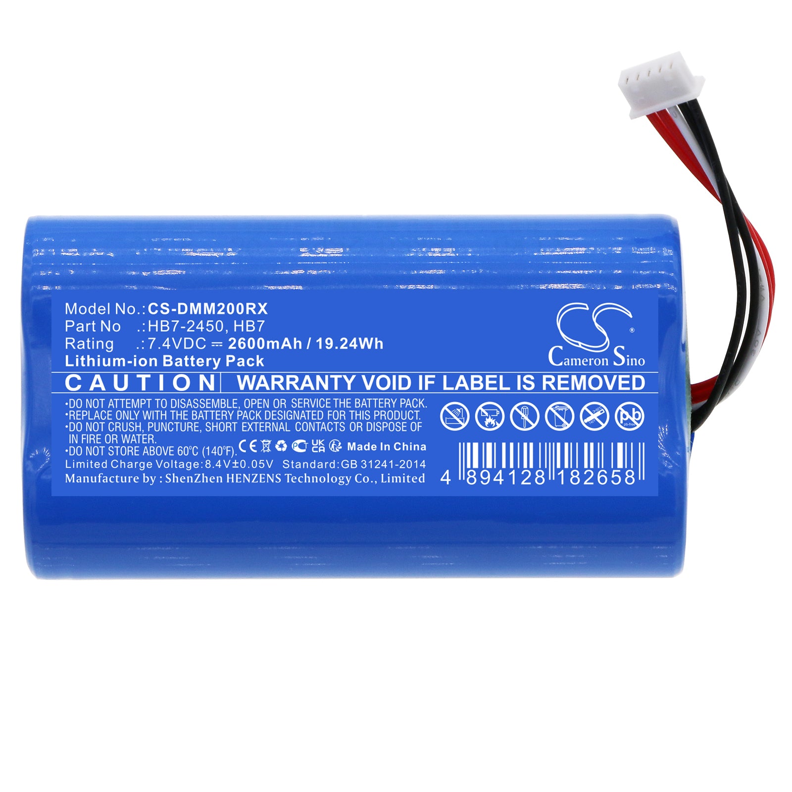 Li-ion, Remote Controller Battery fits Dji Mavic Mini 2 Remote Controller, 7.4V, 2600mAh Remote Controller Cameron Sino Technology Limited