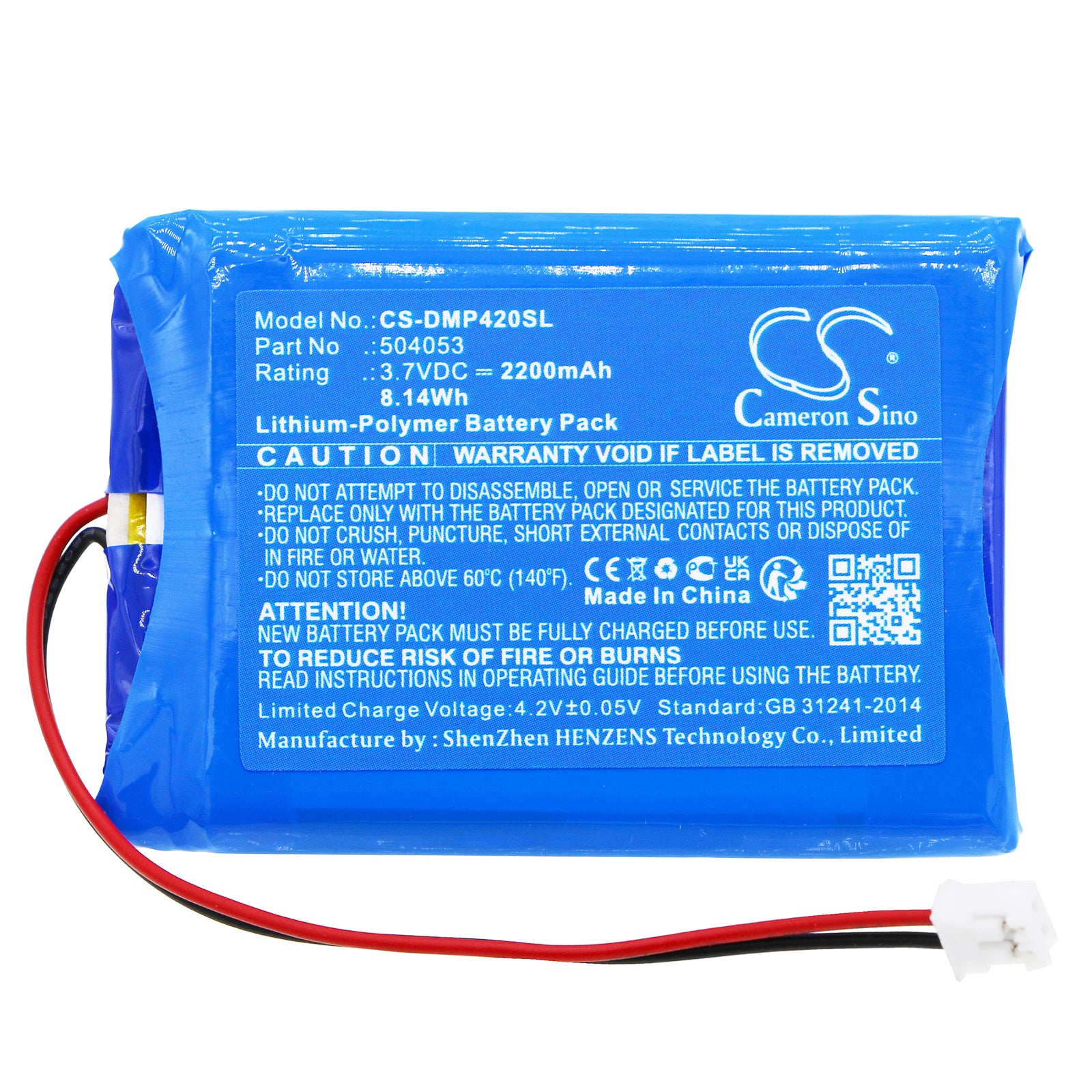 Li-Polymer, Equipment, Survey, Test Battery fits Drager Msi Fg4200, Msi Pg4000, 3.7V, 2200mAh Equipment, Survey, Test Cameron Sino Technology Limited