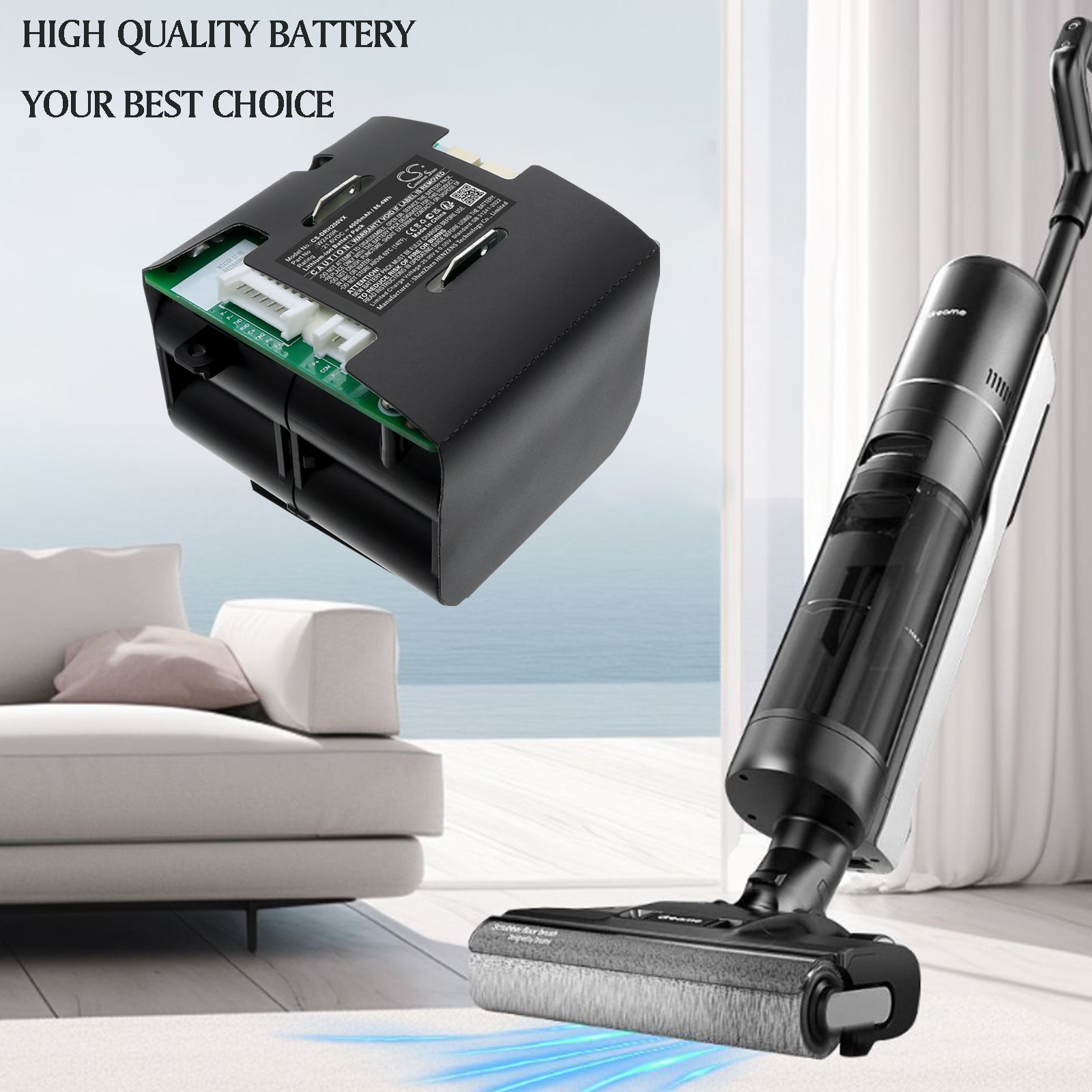21.6V, Li-ion, 4000mAh, Battery fits Dreame H20, H20 Pro, 86.4Wh Vacuum Cameron Sino Technology Limited