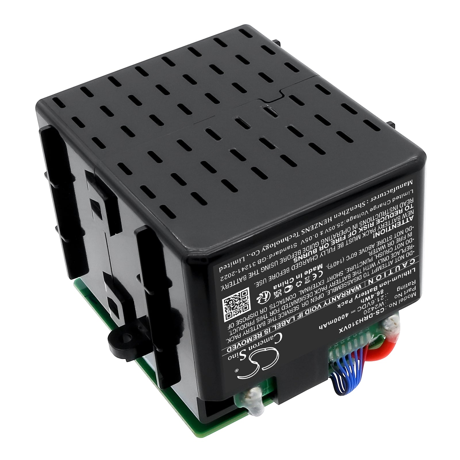 21.6V, Li-ion, 4000mAh, Battery fits Dreame H30, 86.4Wh Vacuum Cameron Sino Technology Limited