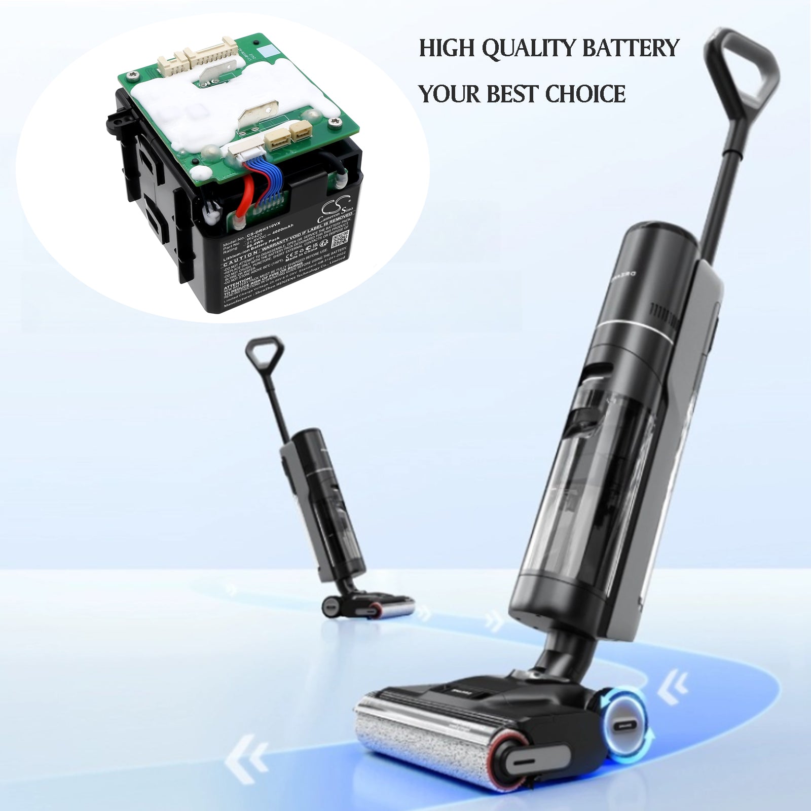 21.6V, Li-ion, 4000mAh, Battery fits Dreame H30, 86.4Wh Vacuum Cameron Sino Technology Limited
