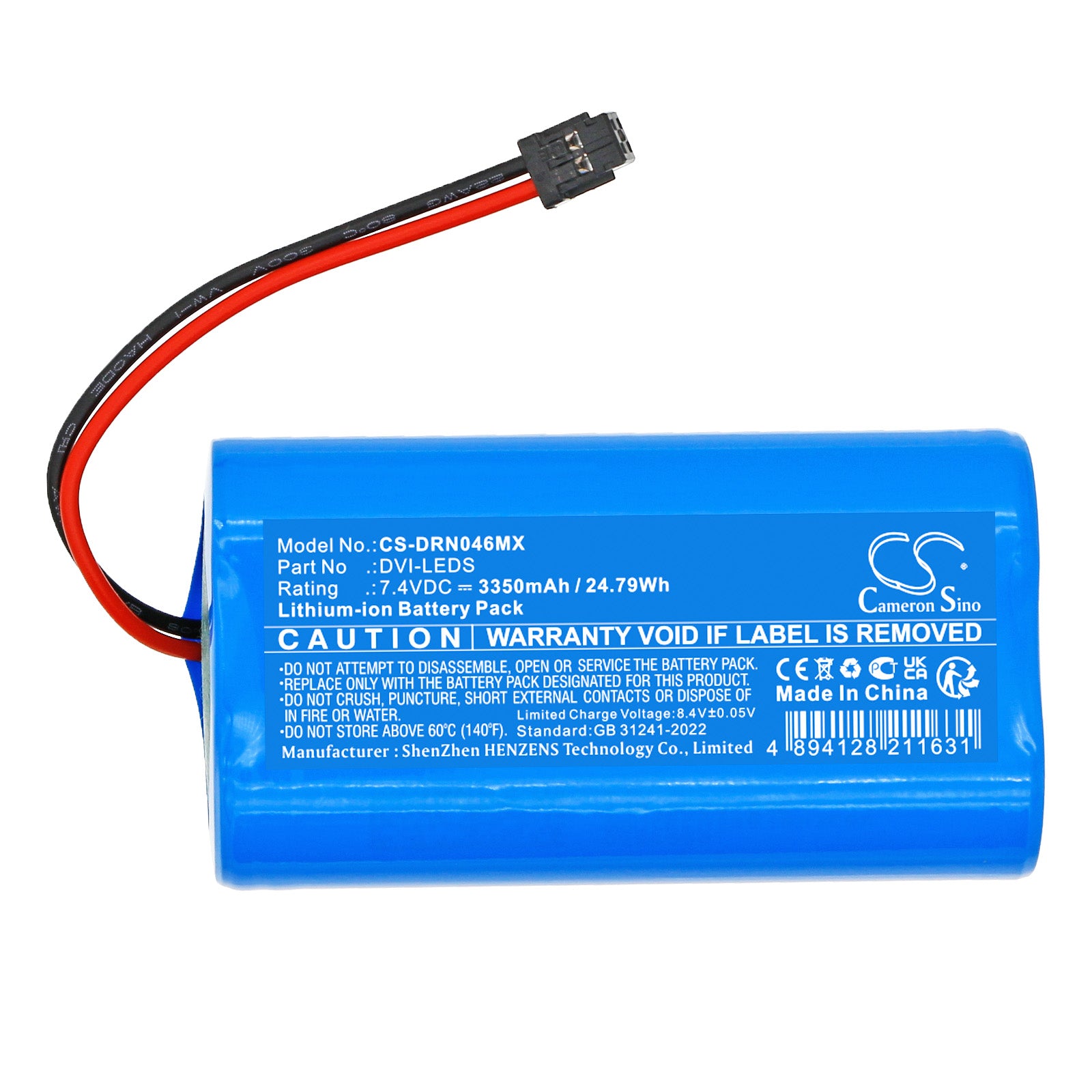 7.4V, Li-ion, 3350mAh, Battery fits Vision LED DayLite, LED DayLite HDi, 24.79Wh Medical Cameron Sino Technology Limited