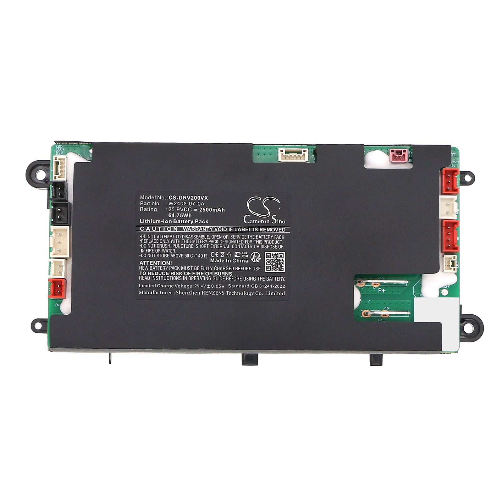 25.9V, Li-ion, 2500mAh, Battery fits Dreame Mova 2.0, 64.75Wh Vacuum Cameron Sino Technology Limited
