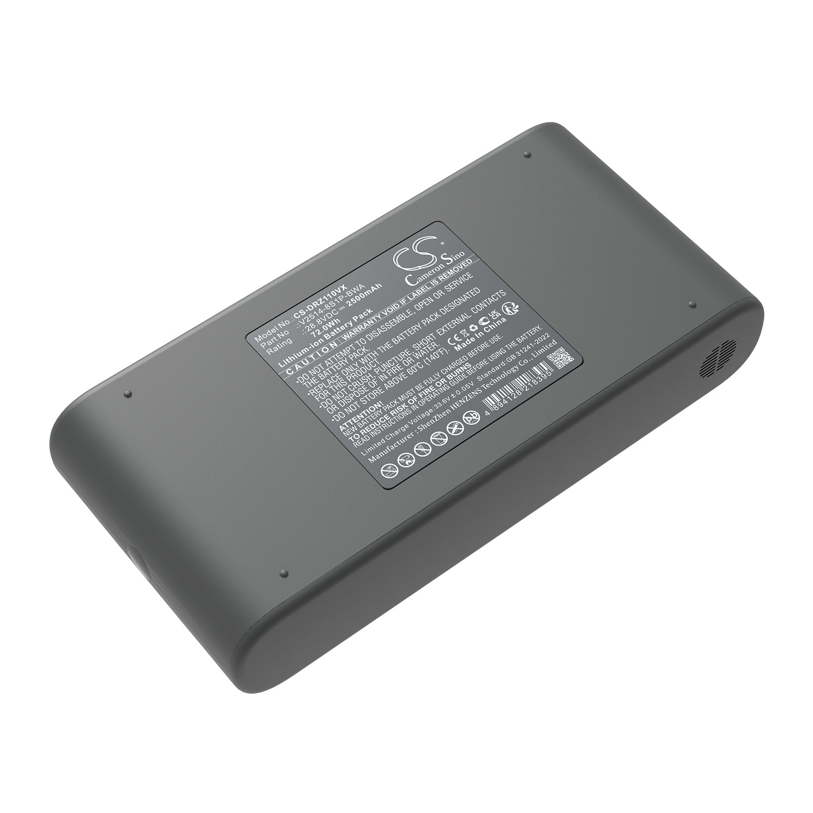 28.8V, Li-ion, 2500mAh, Battery fits Dreame Z10S Station, 72Wh Vacuum Cameron Sino Technology Limited